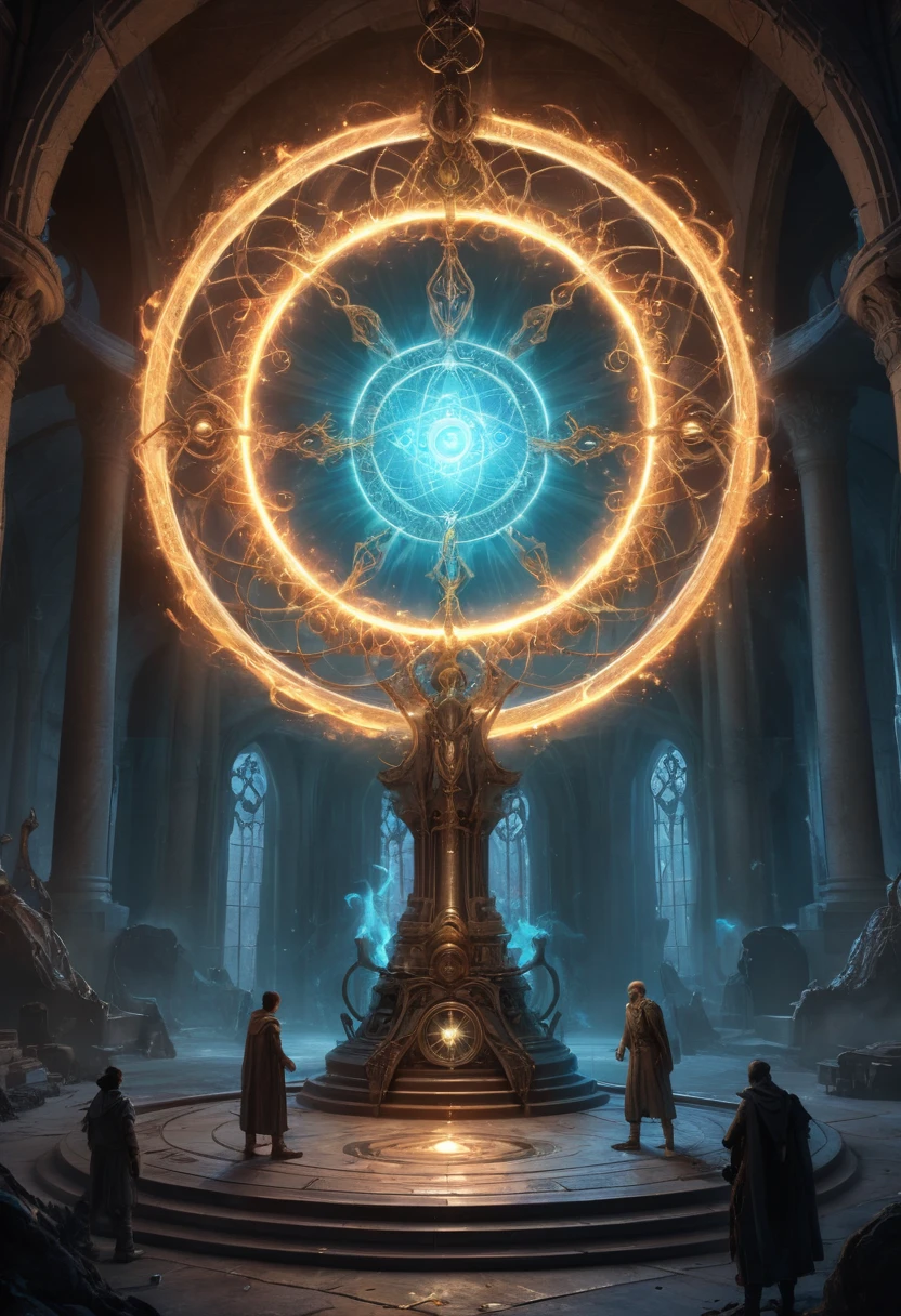 Magic Circle, Exaggerated energy, fantasy concept art, luminescence, by Scott Wills, (best quality, masterpiece, Representative work, official art, Professional, Ultra intricate detailed, 8k:1.3)