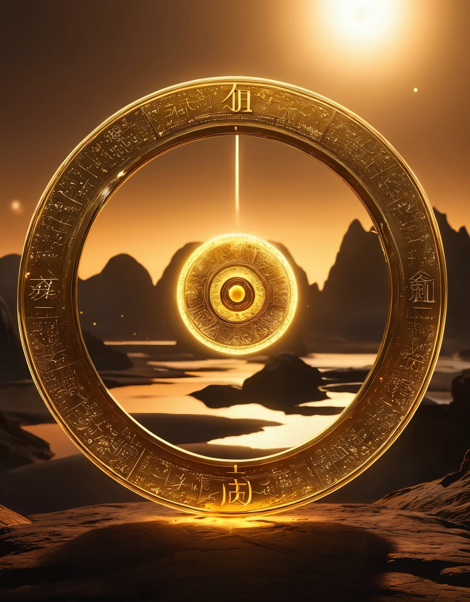 Magic circle 3D rendering, sacred geometry, sharp focus, Ancient times,(The sky is shattered:0.65),(Meteorites flying everywhere:0.85),(悬浮在十二星seat魔法阵前的透明鬼魔法师脸庞), Möbius strip, Heaven and earth collapsed, Combined magic circle, Summoning and complex combination rituals of material and immaterial transformations and gold coins,Mike Winkelmann's style,surreal,surrealism,impossible,Visual exaggeration, Nano punk,atom punck, assemble ,circuit,light painting,白羊seat, ♈︎,金牛seat, ♉︎,雙子seat, ♊︎,cancer, ♋︎,天蝎seat, ♏︎,天秤seat, ♎︎,seat, ♍︎,狮子seat, ♌︎,射手seat, ♐︎,摩羯seat, ♑︎,水瓶seat, ♒︎,雙魚seat, ♓︎,Unreal Engine,octane rendering,V-ray,high detail,super quality,high resolution,Surrealism,16k,super wide angle,satellite view,bioluminescence,