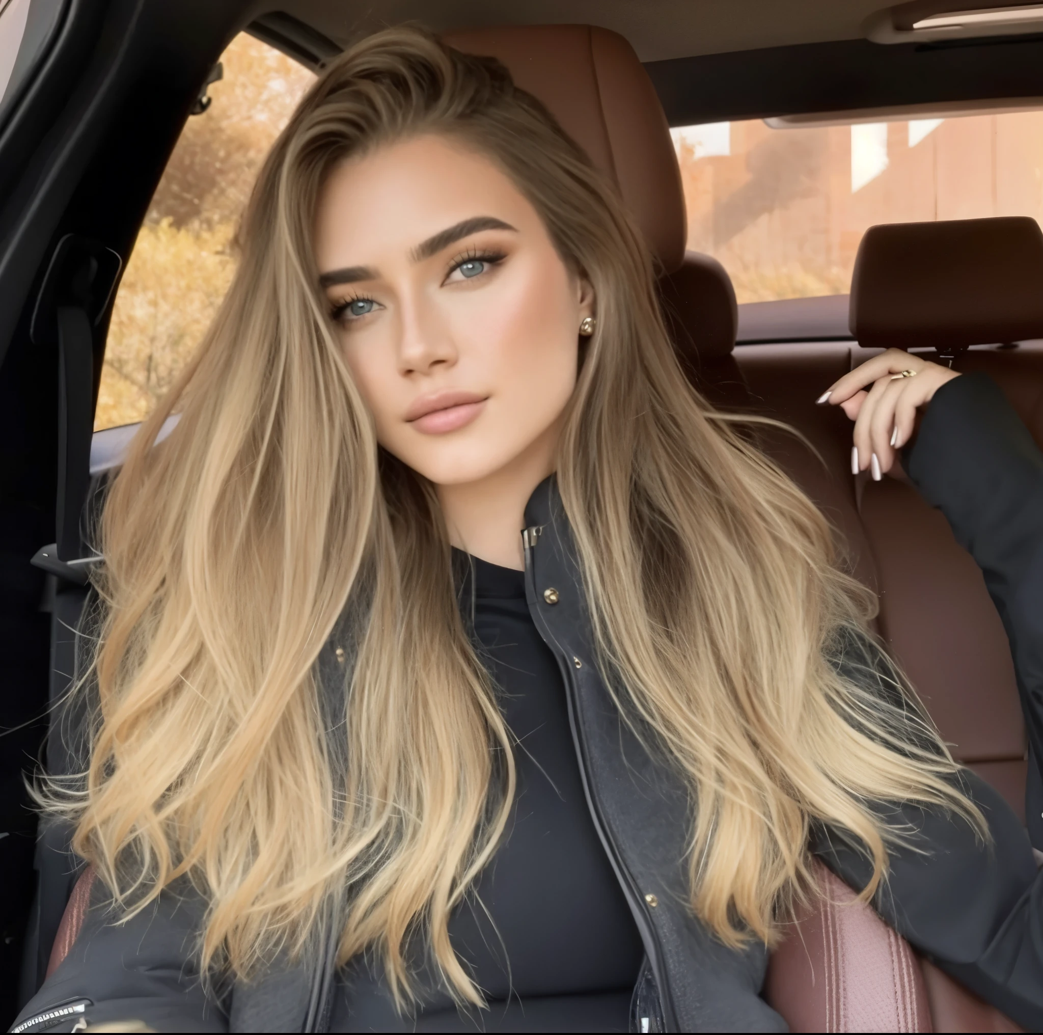 mujer araffe sentada en un auto con un perro en su regazo, nodded, Angelina Stroganova, Victoria Gavrilenko, brunette with dyed blonde hair, anastasia ovchinnikova, Retrato de Sophie Mudd, Dasha Taran, modelo de instagram, anna nikonova aka newmilky, belleza asombrosa, Kailee Mandel, alana fletcher