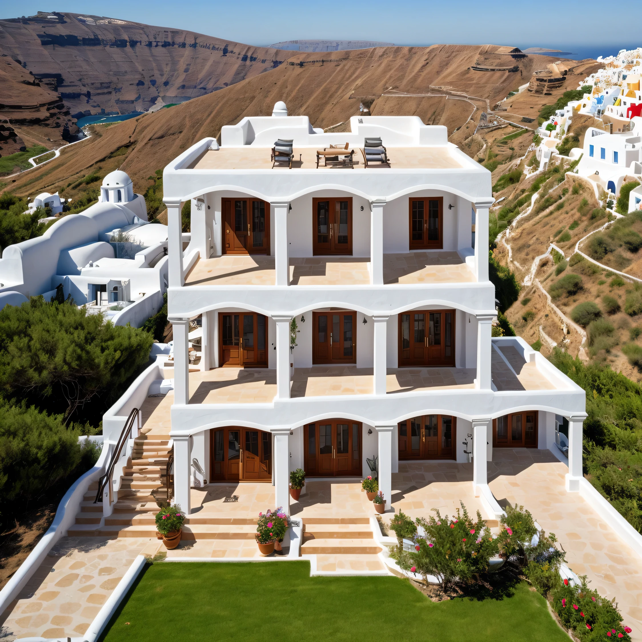 (masterpiece, best quality:1.2), santorini architect, house , santorini style 