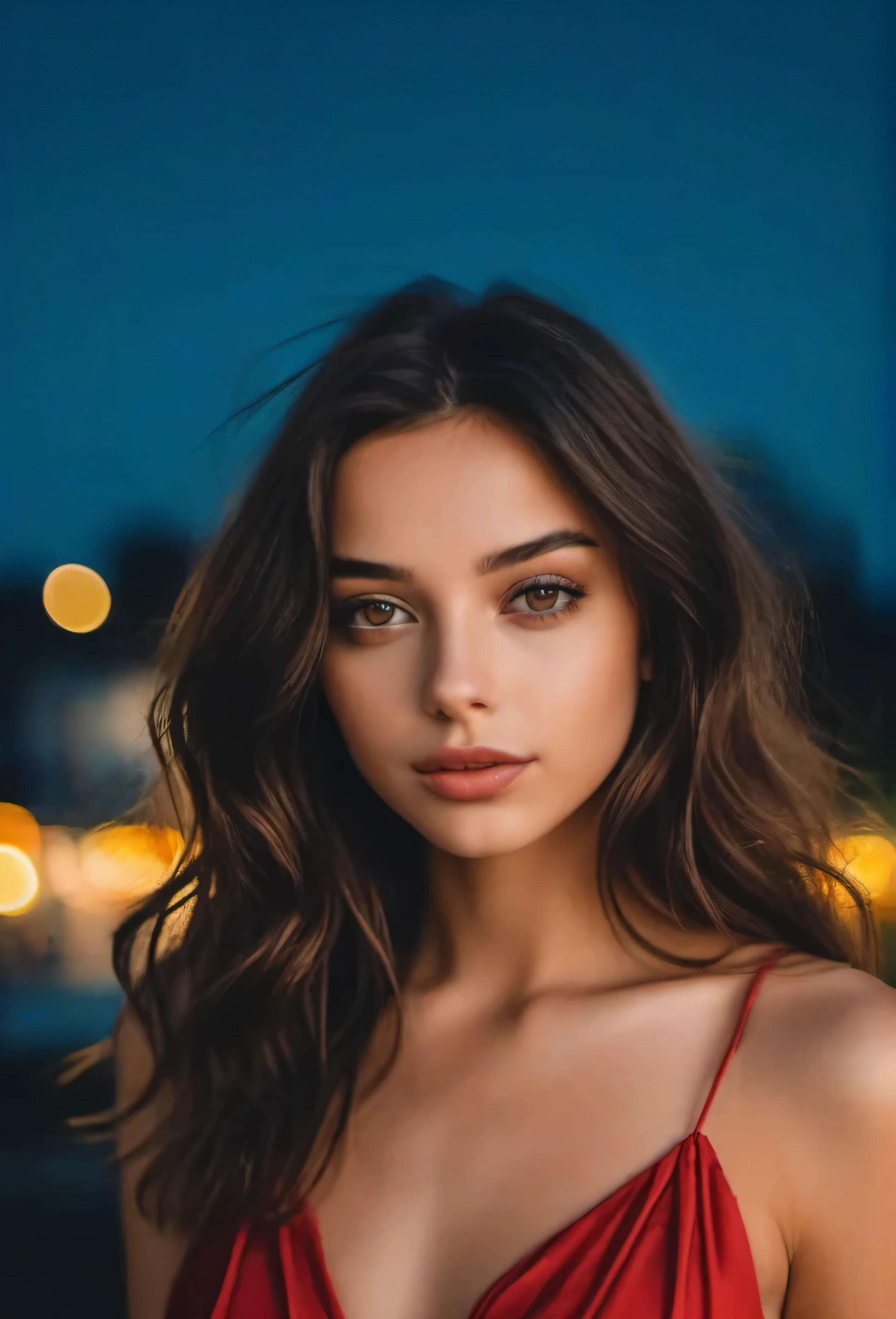 Une femme en robe rouge posant pour une photo, Portrait de Sophie Mudd, magnifique visage attrayant, photo d&#39;Une belle femme, une belle jeune femme, Belle jeune femme, Portrait d&#39;a beautiful model, beau visage attrayant, fille attirante, Portrait photo avec objectif 50 mm, Femme captivante, very belle jeune femme, portrait 50 mm, femme splendide, beautiful model girl