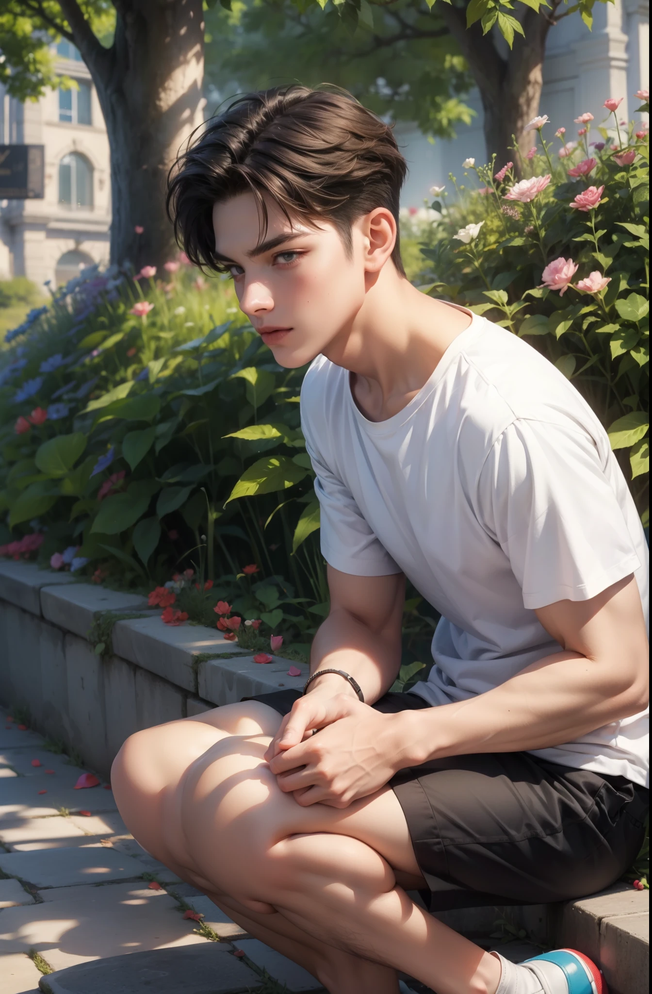 ((Best quality)), ((masterpiece)), (detailed), ((perfect face)), ((halfbody)) perfect proportions , colorful vibe ((perfect face)) detailed scenery background 