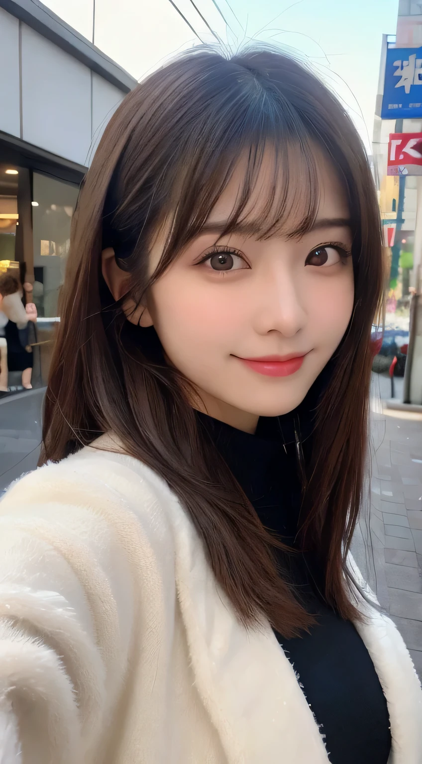 table top, highest quality, shape, Super detailed, finely, High resolution, 8k wallpaper, 完璧なダイナミックな構shape, finelyて美しい目, ,medium hair,,natural color lip, smile,Cafe、17 year old girl、cute、sexy shot looking at camera,Always blur the background,perfect and beautiful face,Take only the face,beautiful and detailed face、slim face and style,超cute顔,small breasts,No bra,No panties,sailor suit,slightly droopy eyes