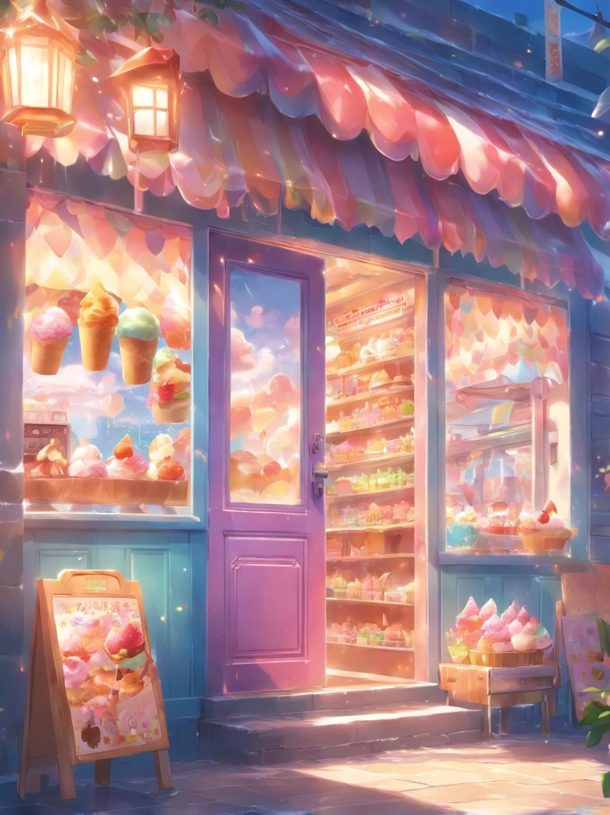 ice cream house、looks delicious、door