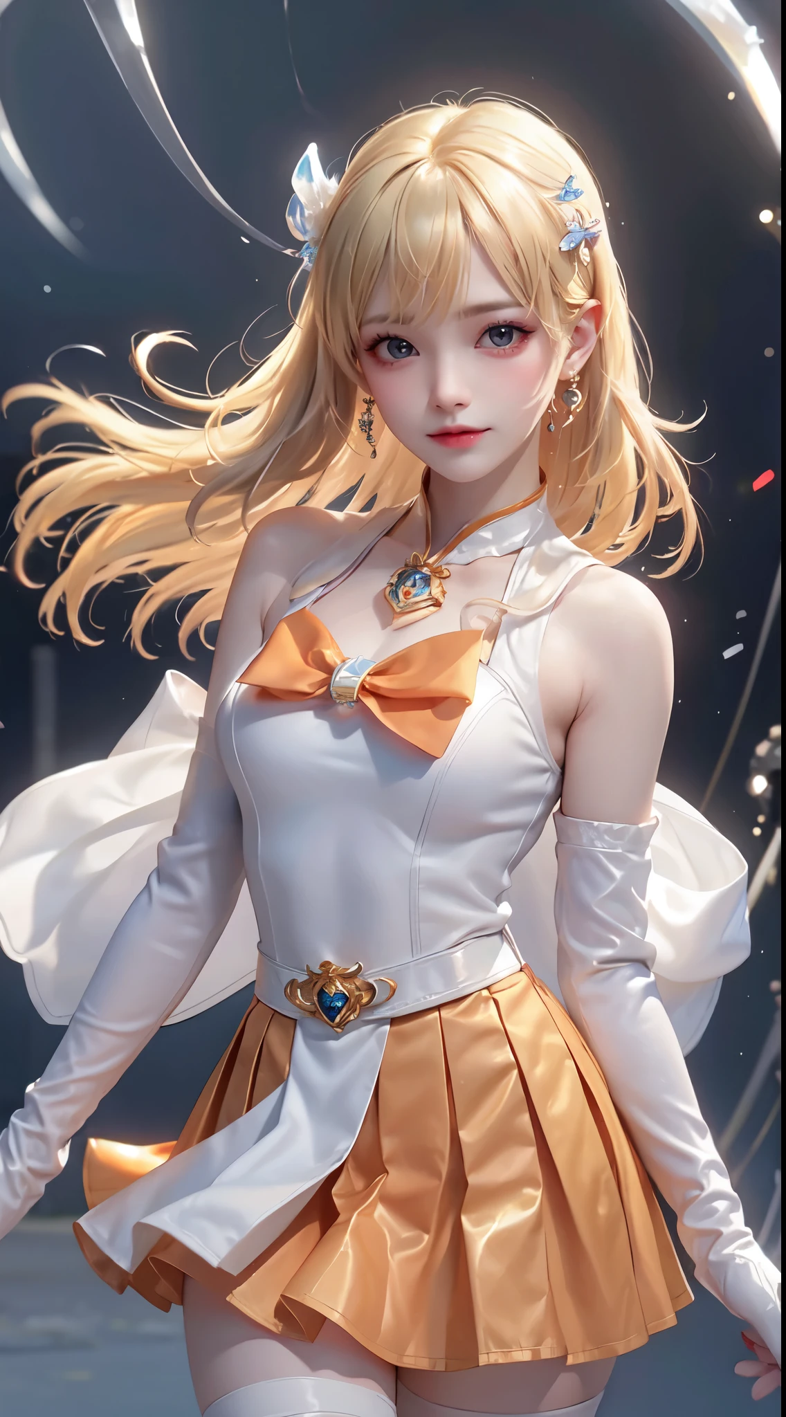 masterpiece, best quality, high resolution, high detail face, venus1, 1 girl, solo, sailor senshi uniform, sailor venus, aino minako, blonde hair, magical girl, blue eyes, orange skirt, elbow length gloves, tiara, pleated skirt, bow for hair, orange sailor necklace, mini skirt, choker, red bow, orange choker, white gloves, very long hair, jewelry, earrings, showing her perfect beautyful ass, ass with a small white thong, very sexy nice ass, ultra high res, cinematic angle, professional lighting, best quality, masterpiece, sidelighting, sharp, perfect focus, bokeh, photorealistic, (finely detailed beautiful eyes: 1.3), realistic, (3d face:1.1), (lustrous skin:1.5), (ultra high res intricate face details), (face skin pores:1.3), ultra high res cloth texture, 8k eye details, 8k pupils.