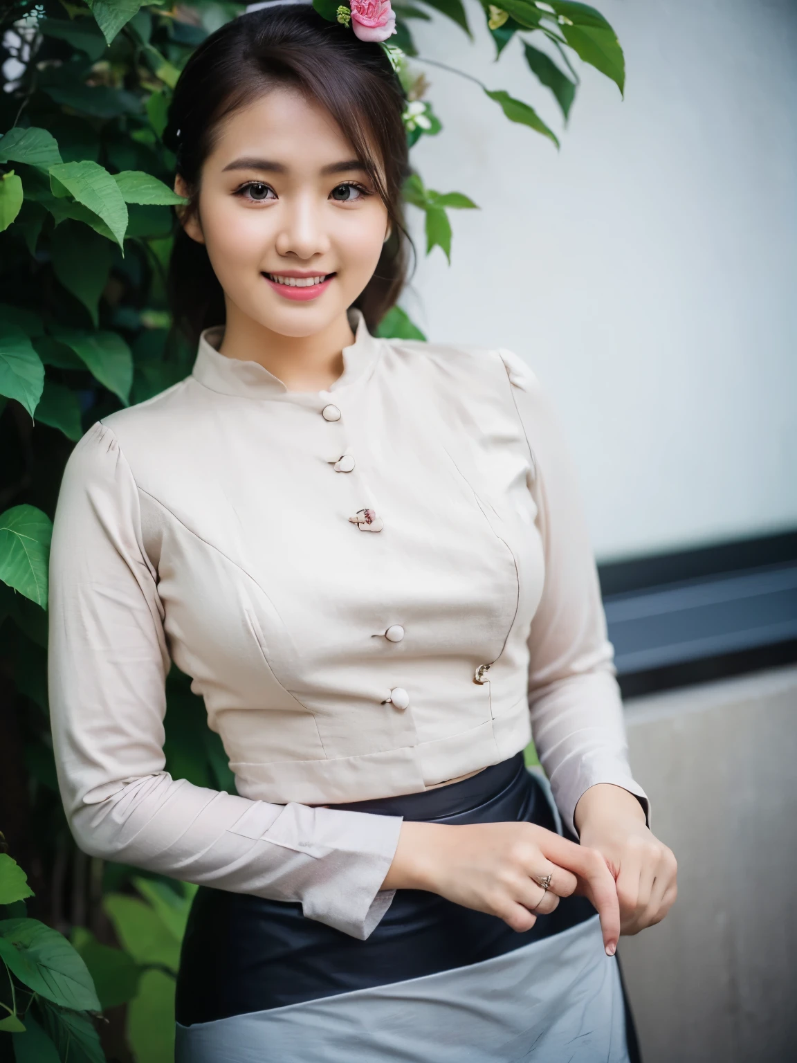 high quality, perfect lighting, detailed face, detailed body, 1 girl, solo,  (tight body), standing , rin, ((rin))  1girl, masterpiece, best quality, vintage photography, old photography, vintage style photography, 8k, detailed skin texture, detailed cloth texture, beautiful detailed face, intricate details, ultra detailed, Alice in Wonderland, (a bow on her head:1.1), upper and lower body, the whole body attraction,, (8k, best quality, masterpiece:1.2), (realistic, photo-realistic:1.37), ultra-detailed, 1 girl, cute, solo, beautiful detailed sky, detailed cafe, night, dating, (nose blush), (smile:1.2), beautiful detailed eyes, business attire, rain, (8k, RAW photo:1.2),best quality, ultra high res,dramatic angle,(fluttered detailed color splashs), (illustration),(((1 girl))), ((Best quality, 8k, Masterpiece :1.3)), Sharp focus :1.2, A pretty woman with perfect figure :1.4, Slender abs :1.2, ((Dark brown hair,  :1.2)), (White button up lshirt :1.1), City street:1.2, Highly detailed face and skin texture, Detailed eyes, Double eyelid
photoreal acmm ss outfit, wearing acmm top, light yellow acmm top, short sleeves, buttons, wearinmm long skirt, white and black with printed acmm long skirt, acmm ls outfit, wearing acmm top, white acmm top, long sleeves, wearing acmm long skirt, black acmm long skirt, printed skirt