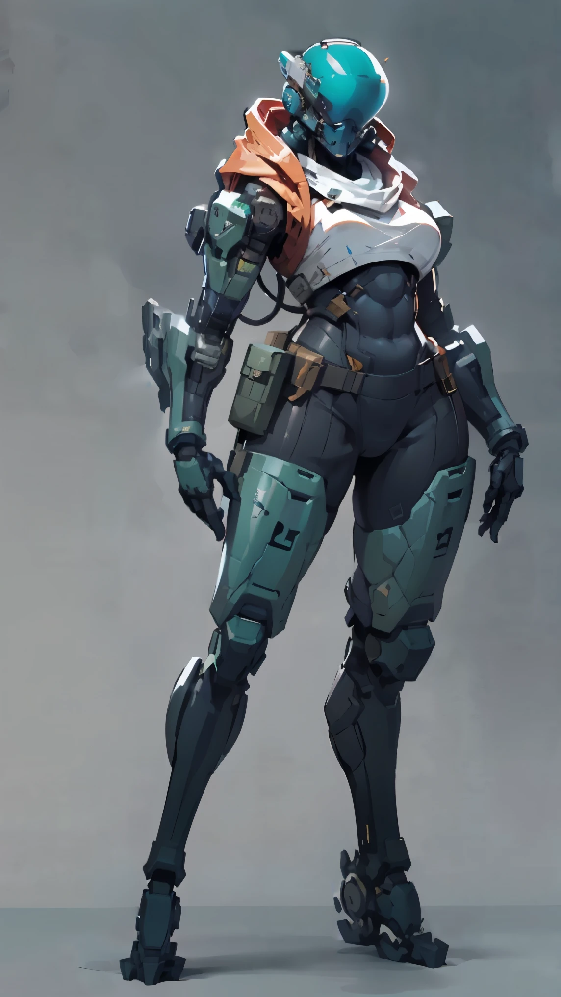 Masterpiece, High quality, ((character concept art)), ((character design sheet, same character))

a futuristic-looking female military commander, wearing a ((kevlar helmet)) and is dressed in ((turquoise suit)), holding weapon, holding gun, wearing epTactical, XCOM game inspired, XCOM character, ((wide hips)) tall, video game character design, accessories,

Expert high detail concept art, comic book style, intricate comic book outline line work, flat colors, concept art, solid background ((huge tits)) ((hoodie)) perfect hands, perfect body, 