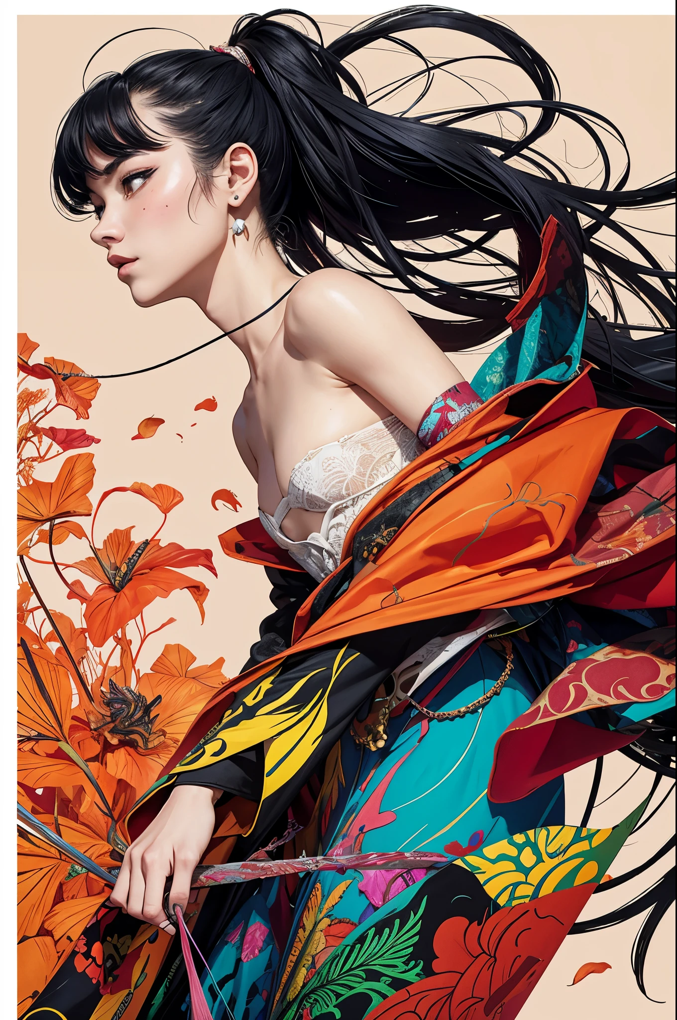 (((Official Art, unity 8k wallpaper, Very detailed, beautifully、aesthetic, masterpiece, highest quality))), (zenTangle, Mandala, Tangle, enTangle), (Fractal Art:1.3) , (((One perfect girl))), (Very detailedな裸), Dynamic Angle, Cowboy Shot, The most beautiful form of chaos, elegant, Brutal Designer, Bright colors, Romanticism, James Jean, Robbie Dowie Anton, Ross Tran, Francis Bacon, Michael Mraz, Petra Cortright, Gerhard Richter,Ashley Wood, Ecstasy,mysterious,glossy,wonderful,(((Very detailedな指))),Almost naked,flashy,Colorful,Transparent blouse,rainbow
