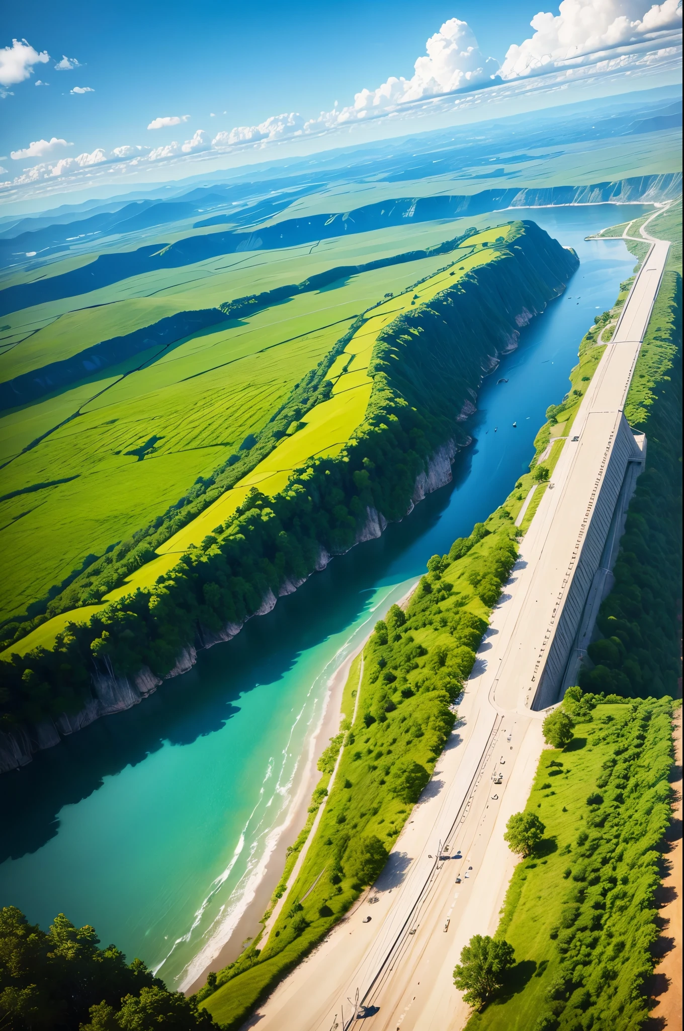 aerial view, nature, scenery breathtaking high definition