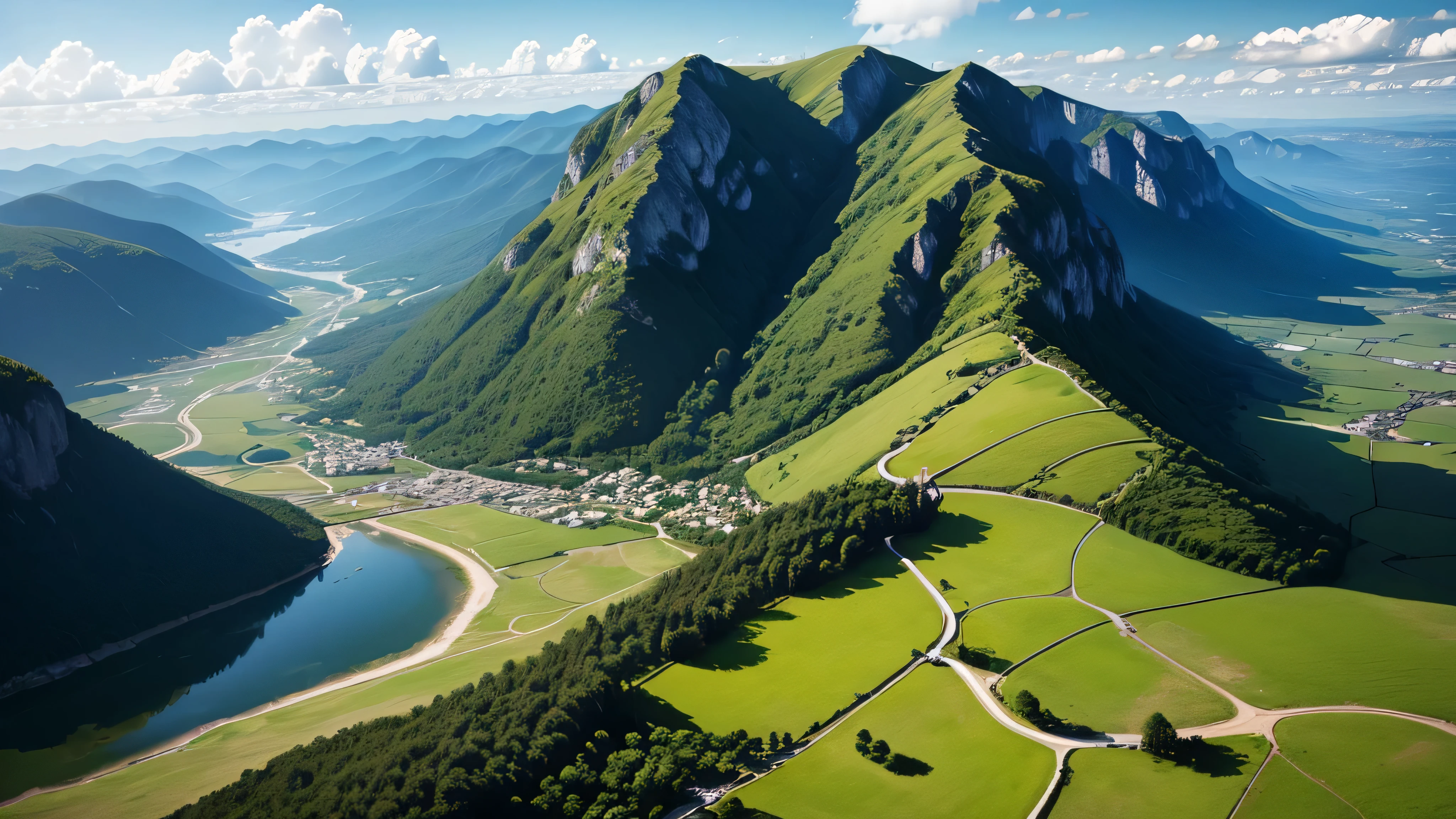 depressed aerial view, natureza, montahas, Selva, Stunning high definition scenes, Estilo Peter Van Stigt