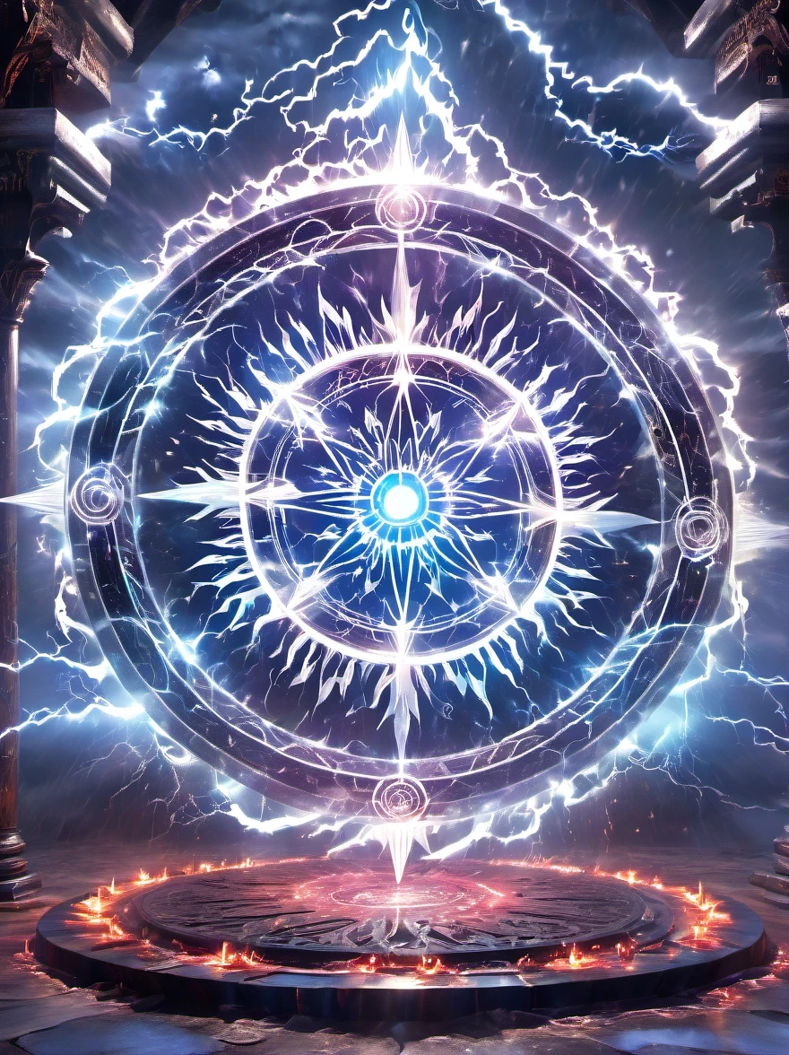 altar,blood spread,Weird round case,blood spatter,Pure cosmic energy transparent magic circle,Disc made of magical energy,The Wheel of Time and Space,aureola,electric wheel,Magically drawn polygons,Epic magic fantasy,Epic surrealism,Epic Thunder Magic,Epic ancient totem,Epic Mystical Magic Light,Epic dark magic,epic gothic style