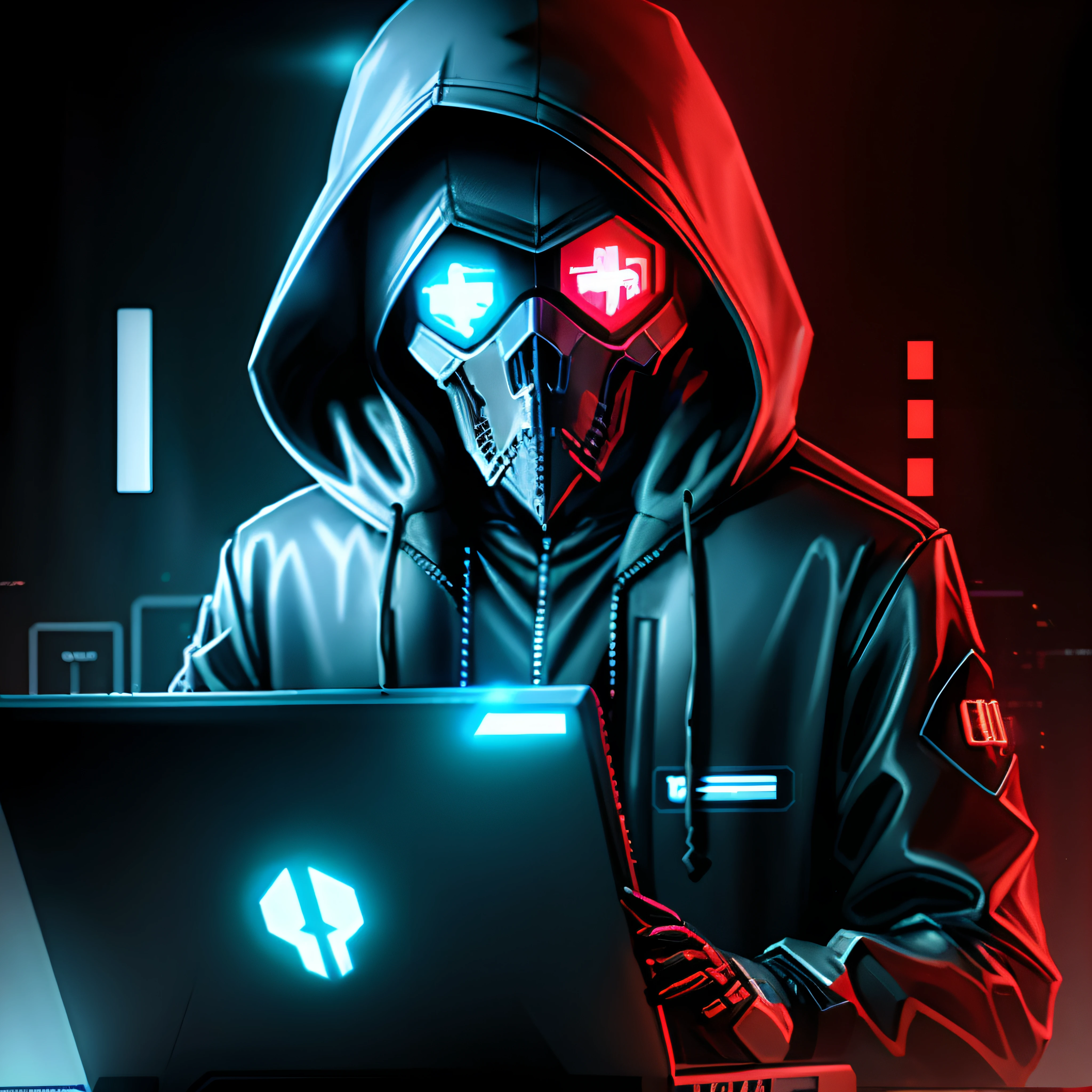 Reaper error code cyber background with cyber glitch