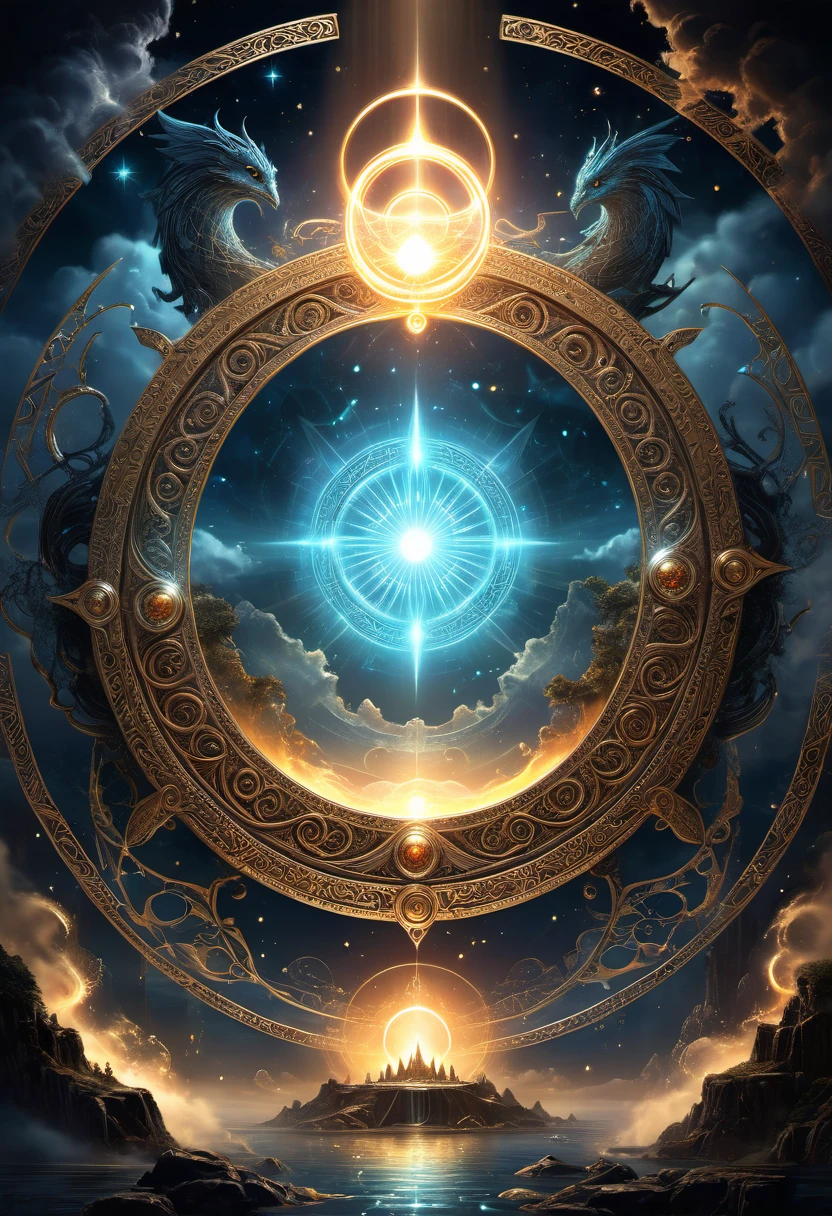 The origin of the ancient mark magic circle can be traced back to ancient times.,They are precious imprints left over from ancient magic. Glowing Lights Magic Circle Theme Detailed Fantasy Art Detailed Digital Animation Art Magic Realism Super Detailed,Clear pattern,beautiful,artwork,masterpiece,Master-produced photo-realistic highly detailed digital art,fantasy art behavior,surreal