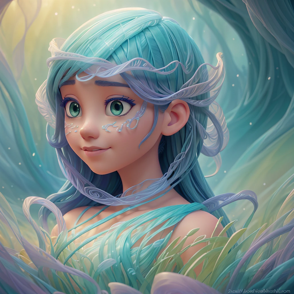 face intricate landscape made of swirling ribbons, ethereal, dreamlike, soft lighting, surreal, digital painting, artstation, concept art, delicate, flowing, smooth, sharp focus, portrait, highly detailed, mystical, enchanting, magical, art by loish and sam yang and mandy jurgens, pastel colors, whimsical