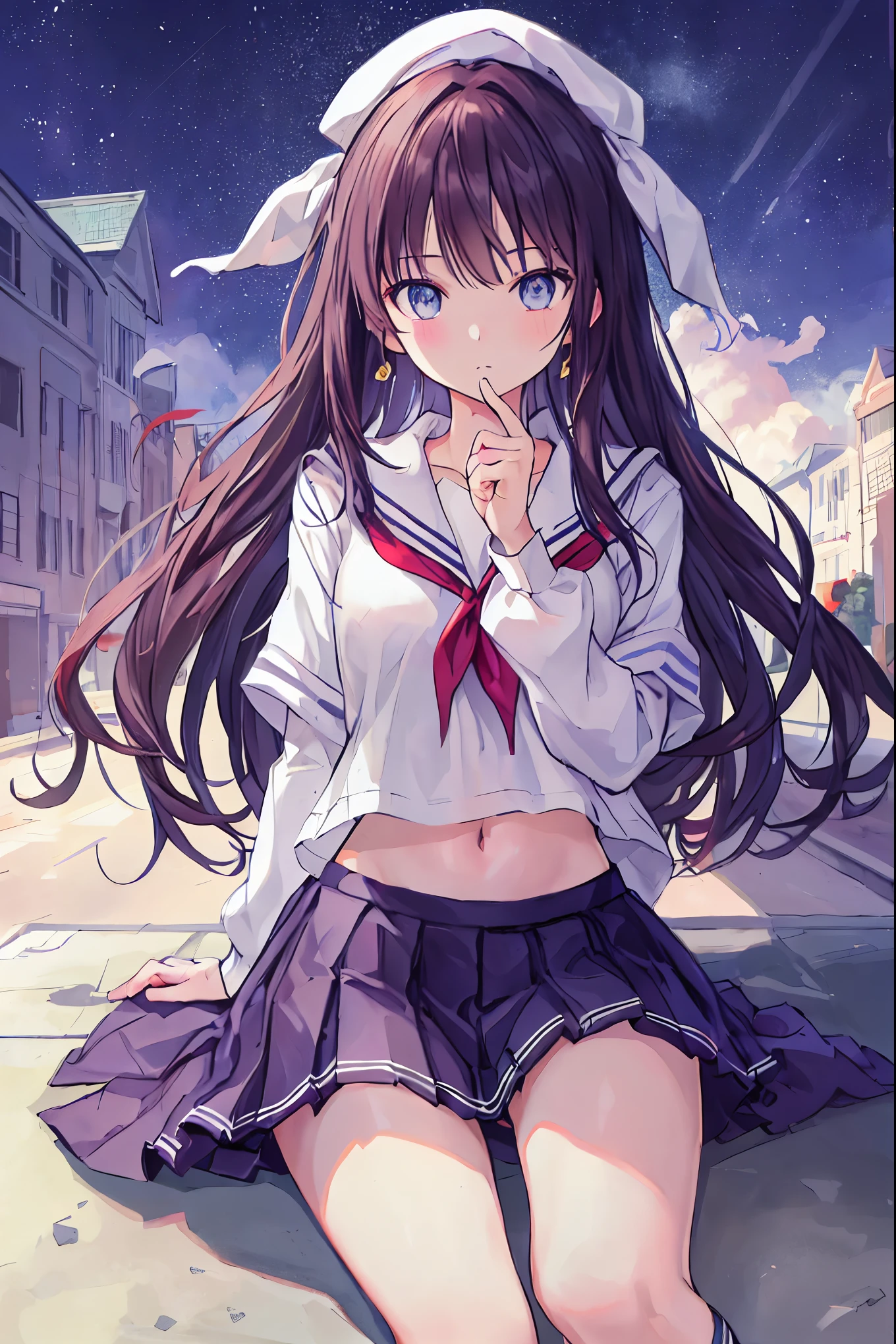 perfect beautiful girl,school uniform,,student council president,virgin,chest is small