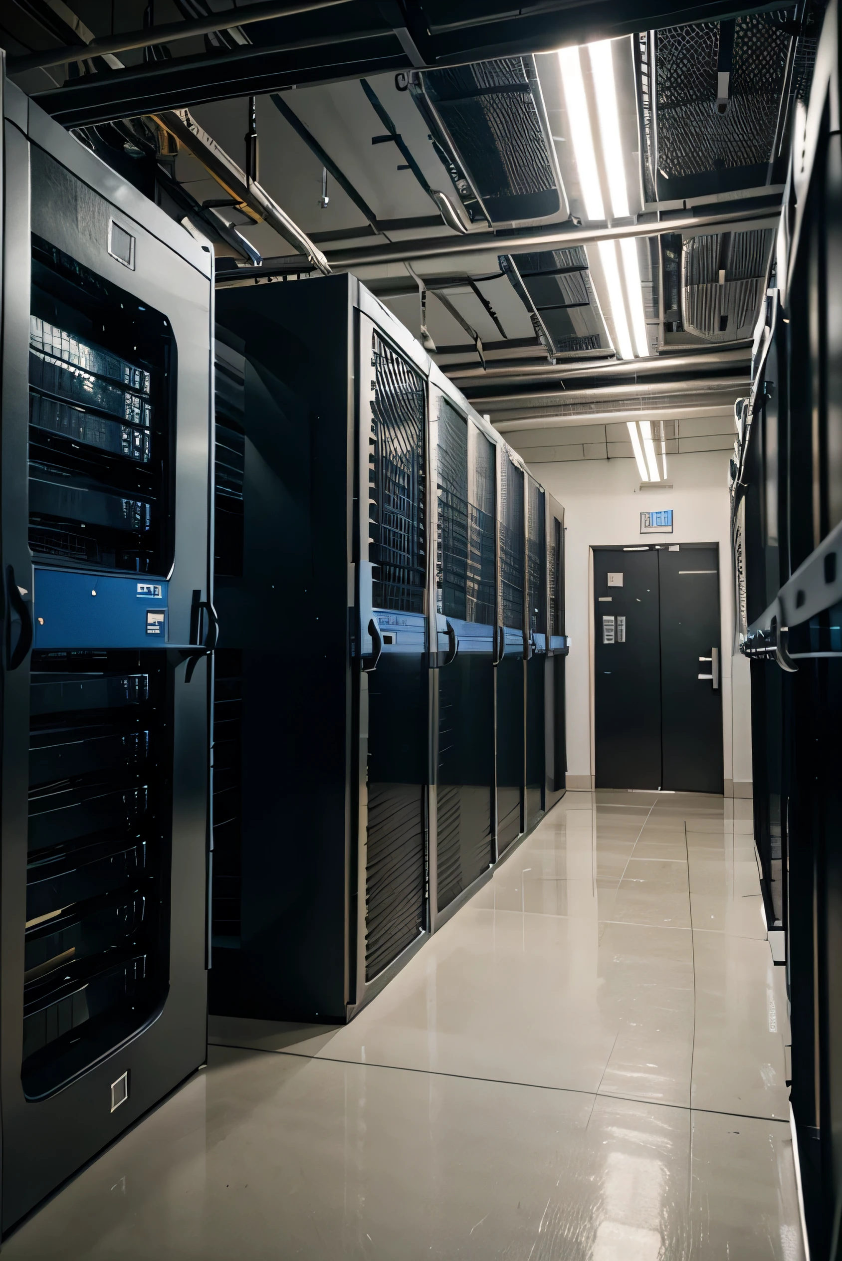 server room inside, many servers