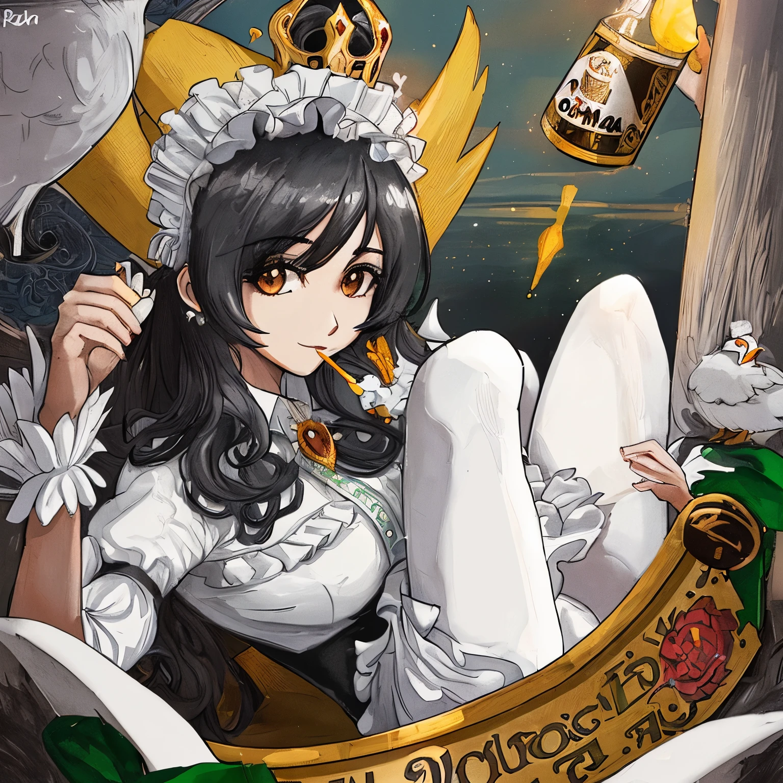 Pato con una corona de rey