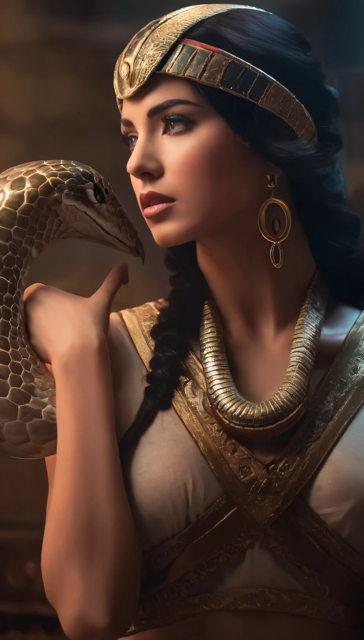 Cleopatra and snake