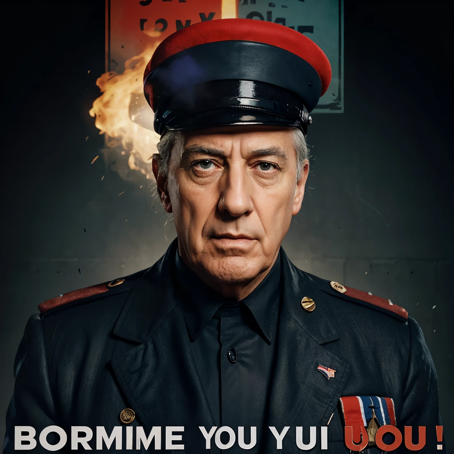 Reproduit la fameuse affiche Oncle Sam want you, but with General Degaulle in place of Uncle Sam