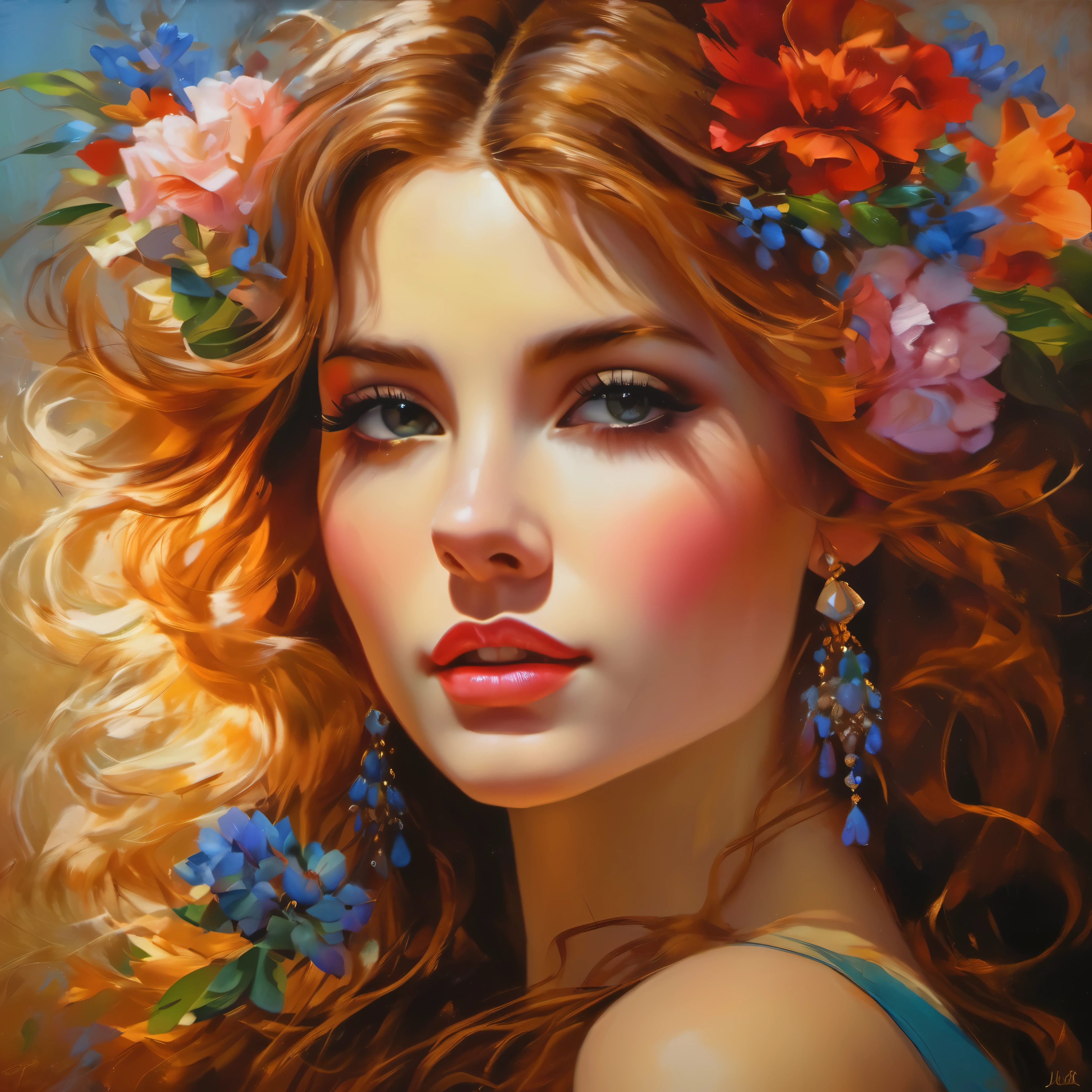 (best quality, high-res:1.2), ultra-detailed, vibrant colors, stunning portrait painting, beautiful detailed eyes, long eyelashes, realistic skin textures, graceful pose, professional lighting, oil painting, breathtaking background scenery, elegant costume, delicate facial features, captivating expression, dynamic composition, radiant complexion, glossy lips, meticulous brushwork, intricate hair, fine detailing, lifelike appearance, soft lighting, harmonious color palette, atmospheric ambiance, dramatic shadows, masterful craftsmanship, evocative mood, ethereal atmosphere, timeless beauty, enchanting gaze, vivid color contrasts, refined elegance, rich textures, captivating realism, artistic finesse, alluring aesthetics, expertly rendered, sophisticated artistry, striking visual impact, compelling visual narrative, intricate patterns, expressive brushstrokes, sublime artistry, sublime artistry.