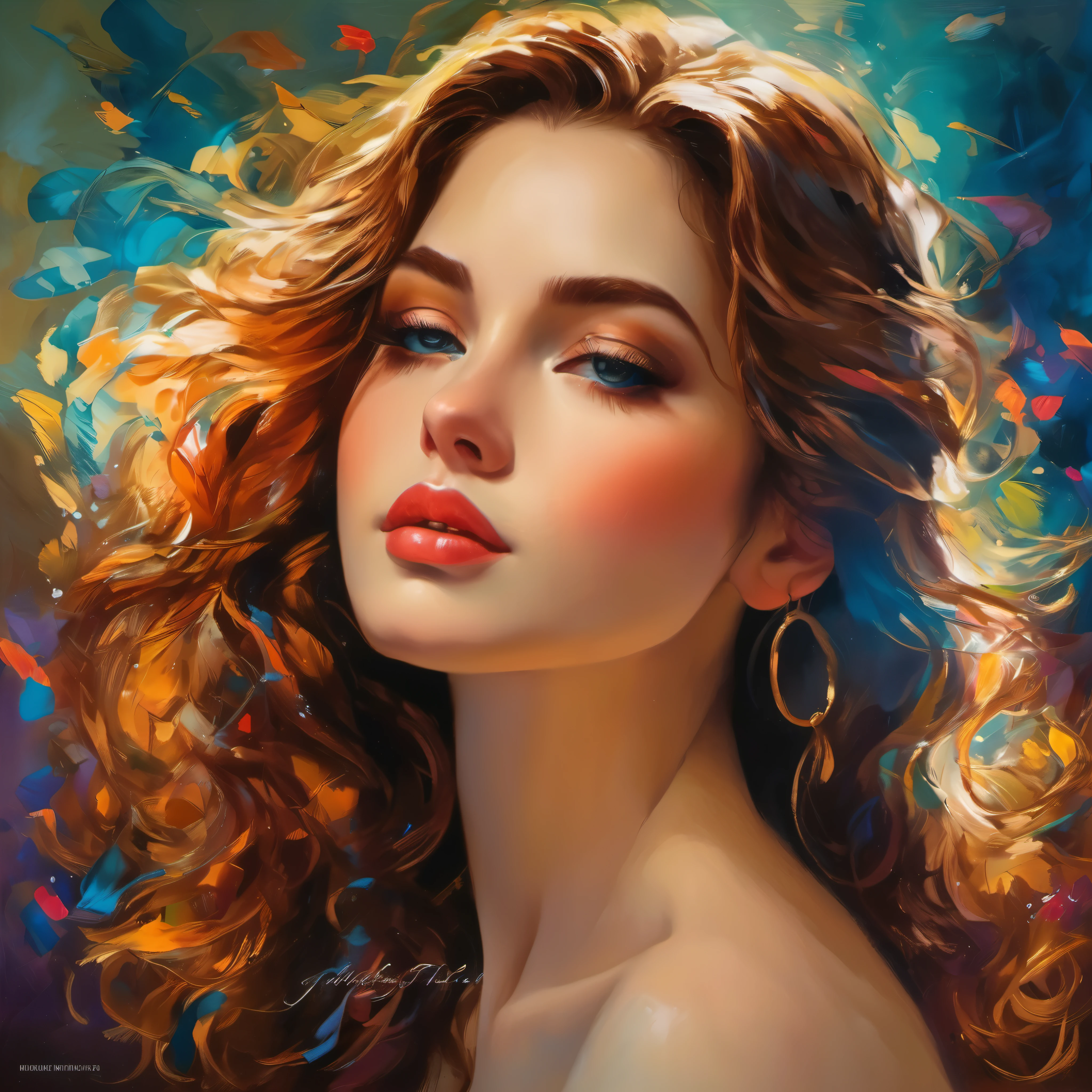 (best quality, high-res:1.2), ultra-detailed, vibrant colors, stunning portrait painting, beautiful detailed eyes, long eyelashes, realistic skin textures, graceful pose, professional lighting, oil painting, breathtaking background scenery, elegant costume, delicate facial features, captivating expression, dynamic composition, radiant complexion, glossy lips, meticulous brushwork, intricate hair, fine detailing, lifelike appearance, soft lighting, harmonious color palette, atmospheric ambiance, dramatic shadows, masterful craftsmanship, evocative mood, ethereal atmosphere, timeless beauty, enchanting gaze, vivid color contrasts, refined elegance, rich textures, captivating realism, artistic finesse, alluring aesthetics, expertly rendered, sophisticated artistry, striking visual impact, compelling visual narrative, intricate patterns, expressive brushstrokes, sublime artistry, sublime artistry.