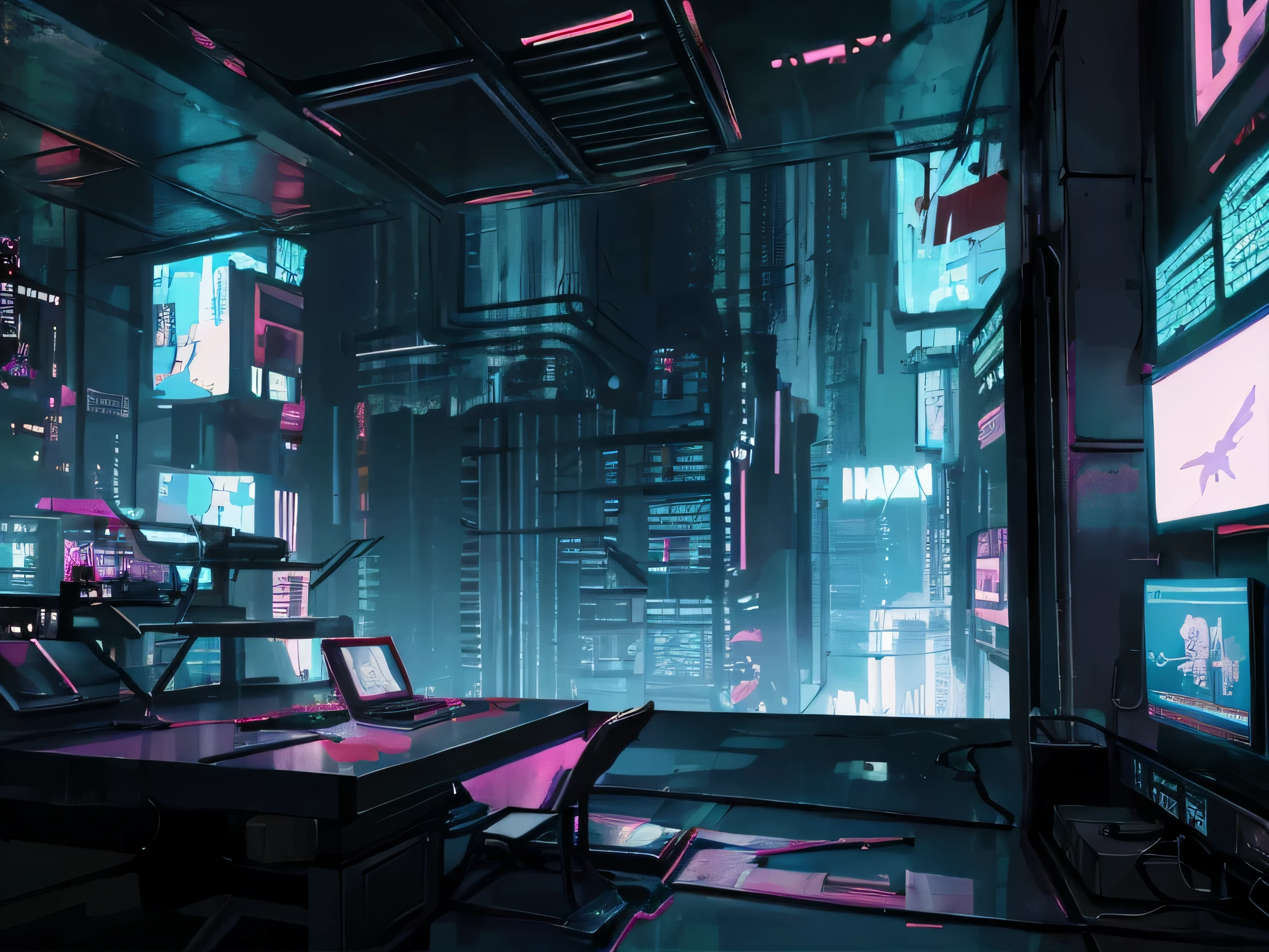 Cyberpunk room