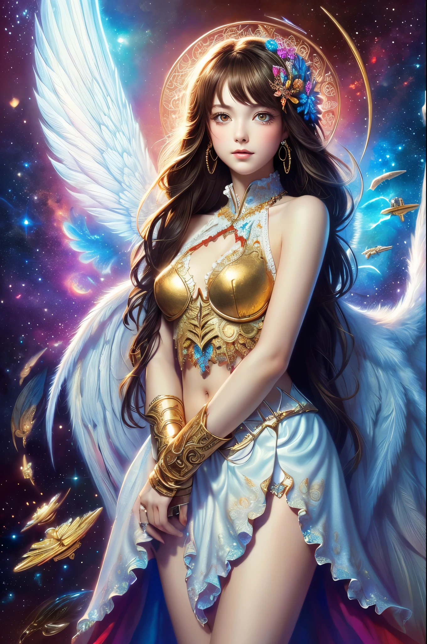 (masterpiece, highest quality, highest quality, official art, beautiful and aesthetic:1.2), (1 girl), very detailed,(fractal art:1.3),colorful,most detailed,Angel,mysterious
