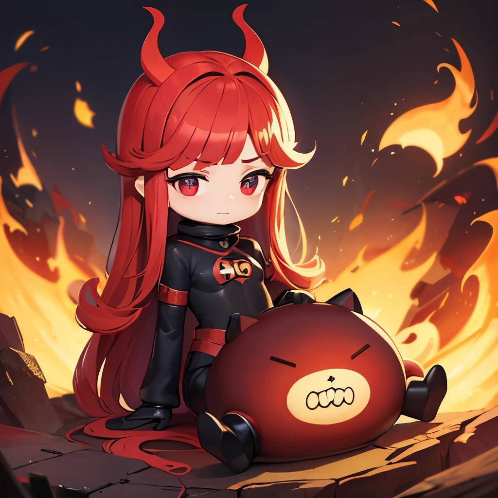 Boneco de pano do inferno com agulhas grande
