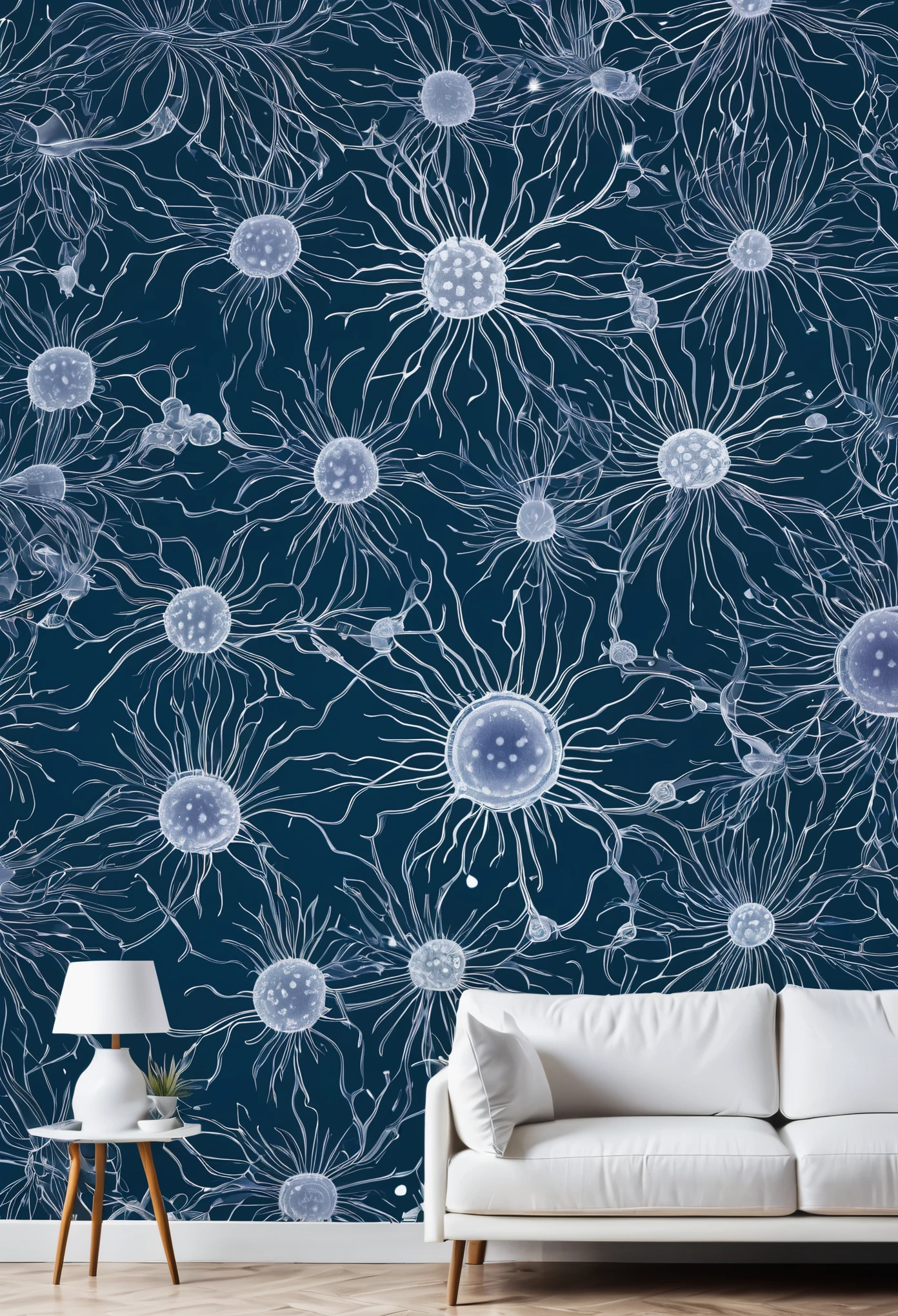 Design wallpaper with neuroscience subjects