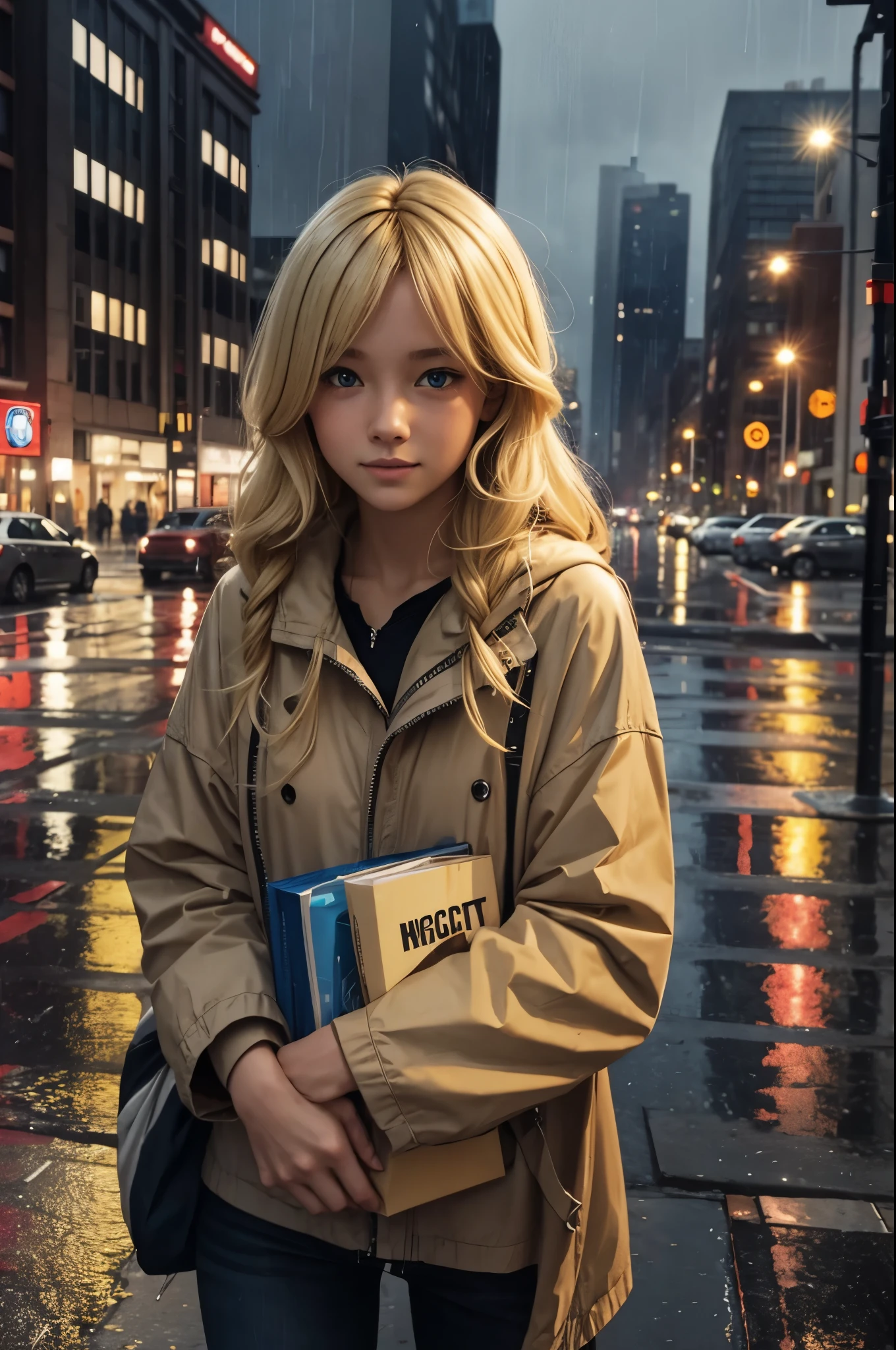 city, rain, homeless cute blonde etc...