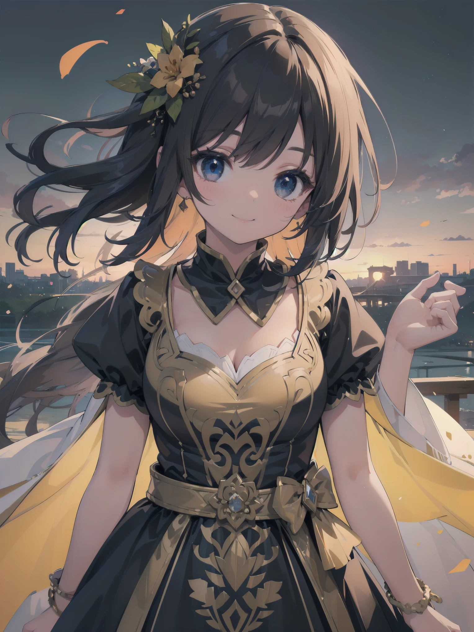 Enhanced dynamic perspective,cute cute beautiful girl,Super cute、Stylish clothes from luxury brands,look at me and smile,simple background,works of masters,high quality,16K resolution,super fine,Accurate,cinematic lighting