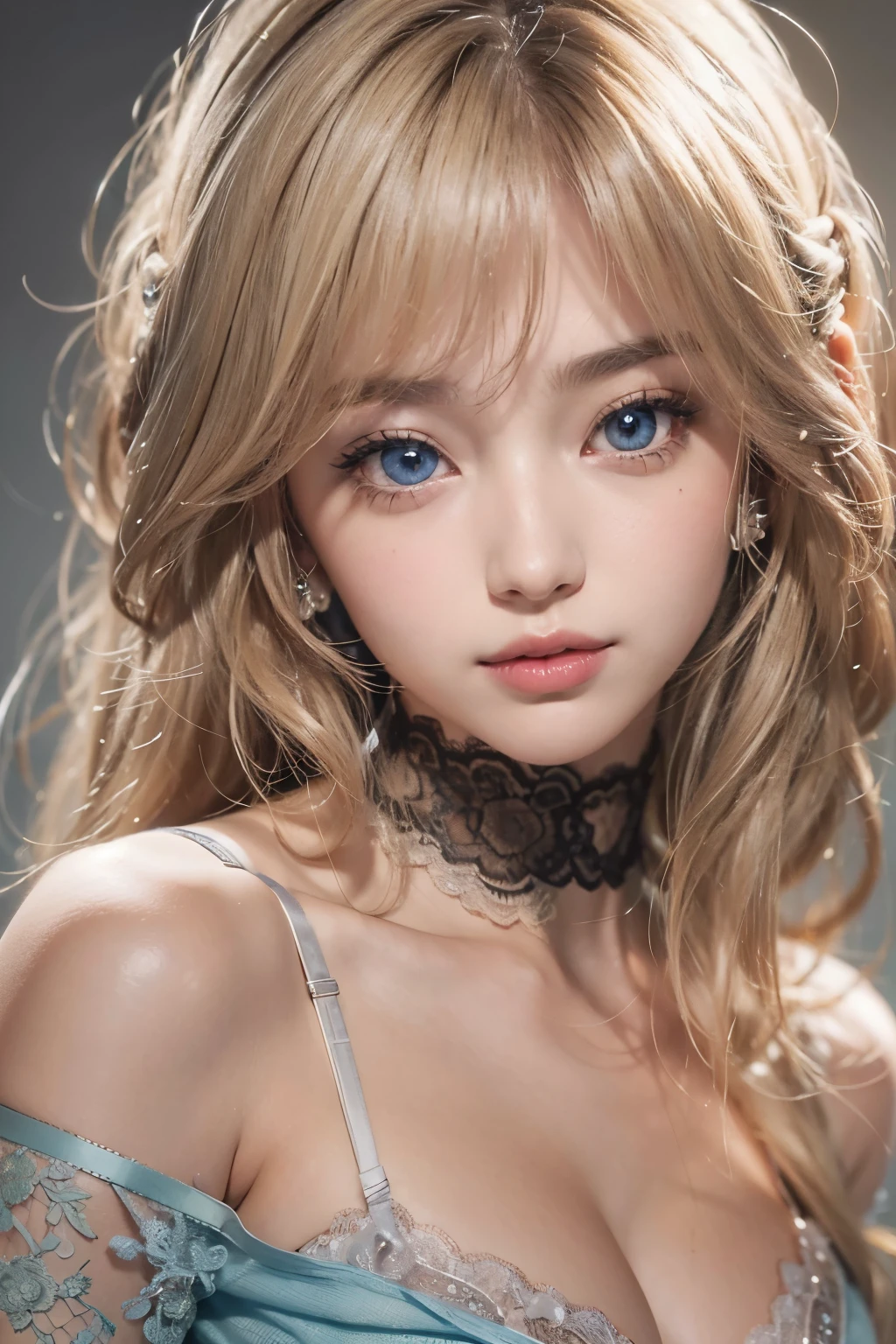 1woman, (Ultra realistic, high res), (highly detailed eyes, highly detailed hair, highly detailed face, highly detailed plump lips), (off shoulder with open breasts), breasts, upper body, caute smile, (best quality:1.4), Raw photo, (realistic, photo-realistic:1.37), professional photography, cinematic light, (fine face: 1.2),fashion model 20 years old, cute, [[[[pure eyes]]]], [[[[closeup]]]], [[[[chest]]]], [[[[neck]]]], [[[[shoulders]]]], perfect eyes, perfect iris, perfect lips, perfect teeth, perfect skin, soft front light, glow, HDR, (muted colors:1.2), Retrato da mulher、white skin、((cabelo Castanho ondas suaves)) Best Blanco Romantico、8K resolution、Frente Illuminada、アメリカの女の子のPortrait、solo、20-year-old、beautiful face、Upper body、medium side cut、beautiful blonde hair、beautiful little face woman, solo,　black theme,　look at the audience,one woman, It&#39;s real, Wolfzan-6500-V1.3, anime、animeスタイル、beautiful diamond eyes、20 year old american girl、braided hair、swimsuit、portrait beautiful detailed woman, very detailedな青い顔, Reality, beautiful narrow blue eyes, huge file size, Super detailed, High resolution, very detailed, highest quality, masterpiece, An illustration, very detailed, ticker, Unite, 8K painting wallpaper, fine, fine details, masterpiece, highest quality, Hvery detailed ticker uniform 8K wallpaper, face light movie lighting、cuteブラウス, dark background, oil, masterpiece, diffused soft film lighting, Portrait, highest quality (perfect face:1.4),stunning girl pictures,(8K and、photorealistic:1.25) 、(lip gloss、eyelashes、shiny face、shiny skin、highest quality、超High resolution、Depth of the bounds written、chromatic aberration、caustic road lighting、natural shading、sexy 1girl, Extremely cute, Amazing face and eyes, (Beautiful lovely smile), (extremely detailed beautiful face), bright and shiny lips, (cute bikini:1.3), (very elaborate lace bra:1.5), smooth skin, super beautiful, attractive, (Best Quality:1.4), (hyper quality), (Ultra-detailed), (hyper-realistic, Photorealsitic:1.37), Authentic skin texture, complex details, extremely detailed CG unified 8k wallpaper, RAW Photos, professional photograpy, Cinematic lighting, coast, sea, palm trees,masterpiece, best quality, high quality, High definition, High quality texture, High quality shadow, high detail, beautiful detailed, finely detailed, extremely detailed cg, detailed texture, a realistic representation of the face, realistic, colorful, delicate, Cinematic Light, sidelighting, Lens Flare, Ray tracing, sharp focus, (intrica
