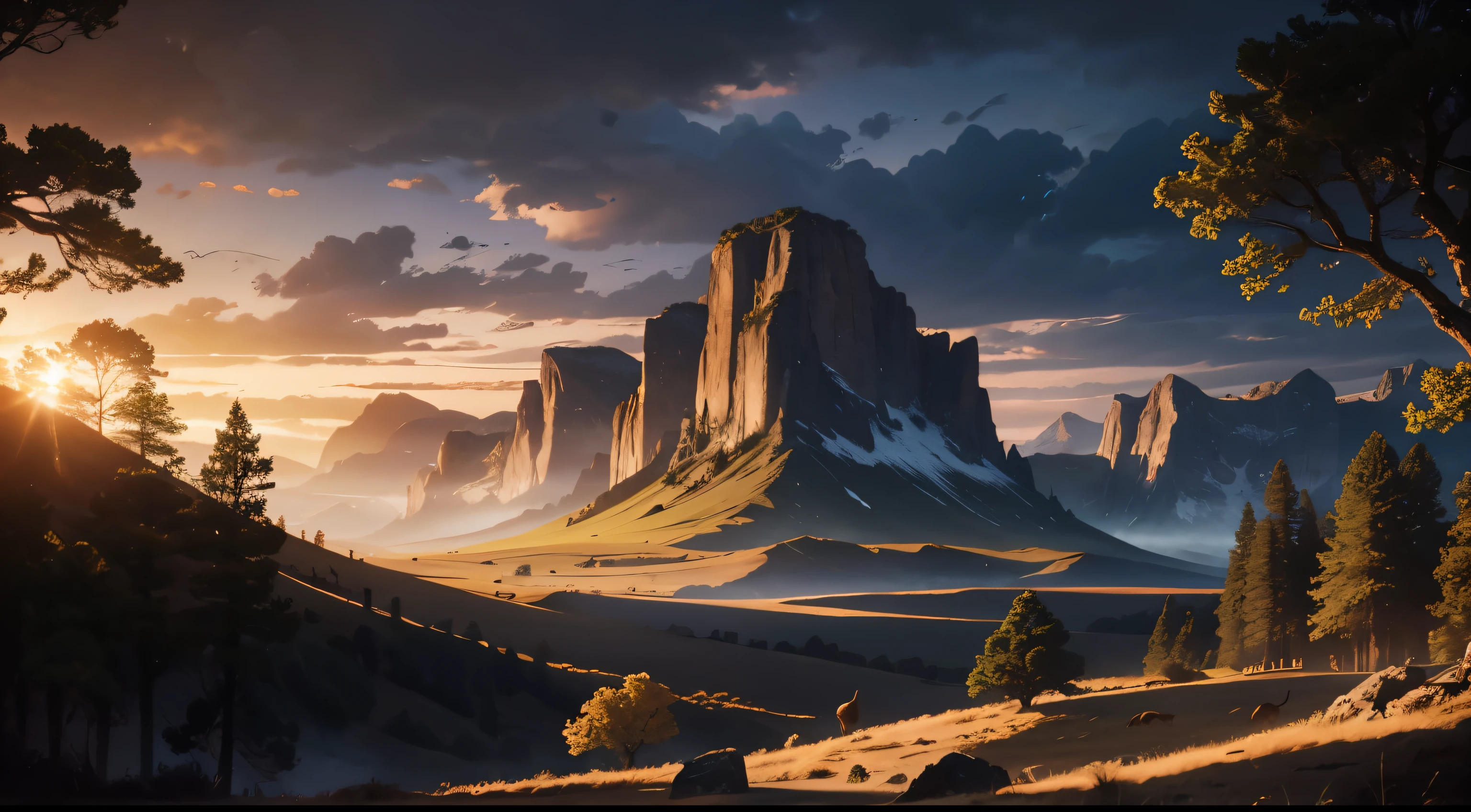 breathtaking natural landscapes and wildlife, vibrante, fotorrealista, realista, dramatic, cinematic lighting, focus sharp, 8k