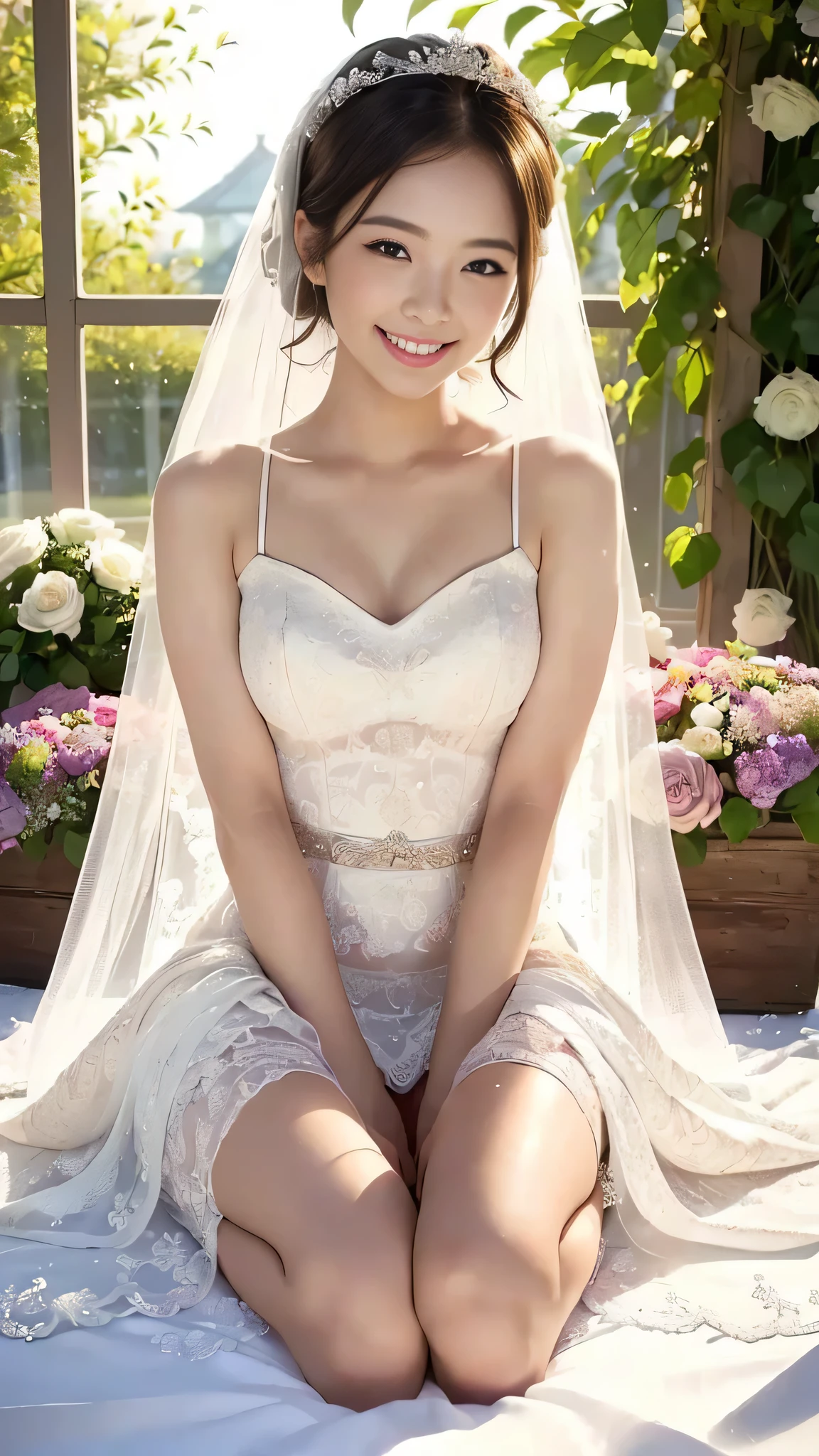 analog film photo 1girl,chinese idol girl,friendly,happy,wedding dress,flower bouquet,large breast,flower garden,wedding ceremony,photogenic background,from below,pov pussy,<lora:rearpussy-xl-1.0.6:0.5>, . faded film, desaturated, 35mm photo, grainy, vignette, vintage, Kodachrome, Lomography, stained, highly detailed, found footage
