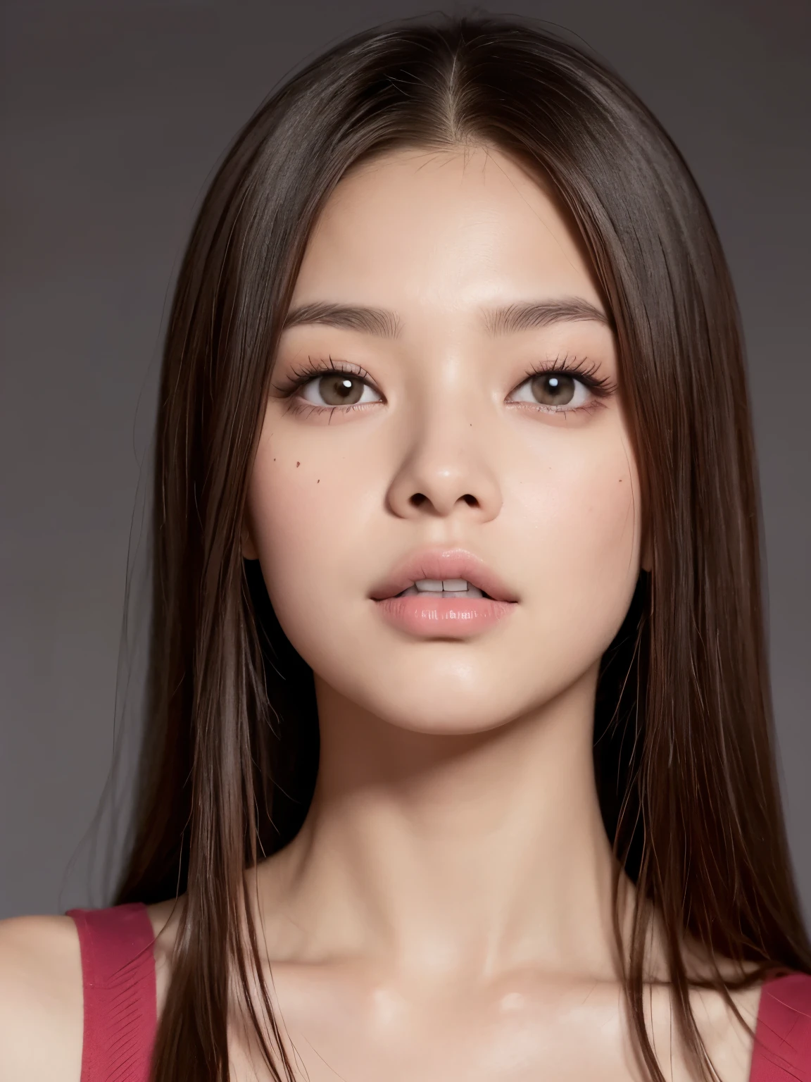 Kim Jennie de blackpink con el cabello rubio claro, cabello rubio con ondulado, cabello de color rubio ondulado, with small fringes, ojos color ?????, nariz respingada y bonita, labios gruesos, Cupid and heart shaped lips, labios rosas, piel blanca, piel bonita y suave, con pecas y lunares, cejas bonitas, marked and beautiful clavicle, mientras tiene un polo con rosas color rojo tinto, rojo oscuro, con un short corto, short bonito y corto, abdomen delgado y bonito, escote desnudo, while his back is turned, mostrando su espalda bonito y delgada, (pechos grandes, pechos suaves, pechos naturales, escote desnudo), mientras agarra una rosa, mirando a la camara, autofoto