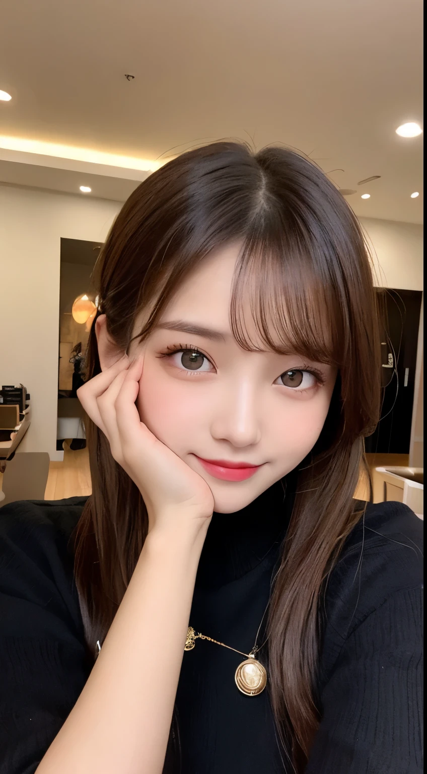 table top, highest quality, shape, Super detailed, finely, High resolution, 8k wallpaper, 完璧なダイナミックな構shape, beautiful and detailed eyes, medium hair, small breasts, natural color lip, random sexy pose,smile,20 year old girl、midnight、beautiful and detailed face、perfect and beautiful face,Big eyes、RAW photo、Expressing feminine poses with your whole body、beautiful and detailed eyes、small face、beautiful duplex、slim face and style,luxury brand mink coat(internal:black winter dress)、beautiful golden ratio face,twin ponytail hair