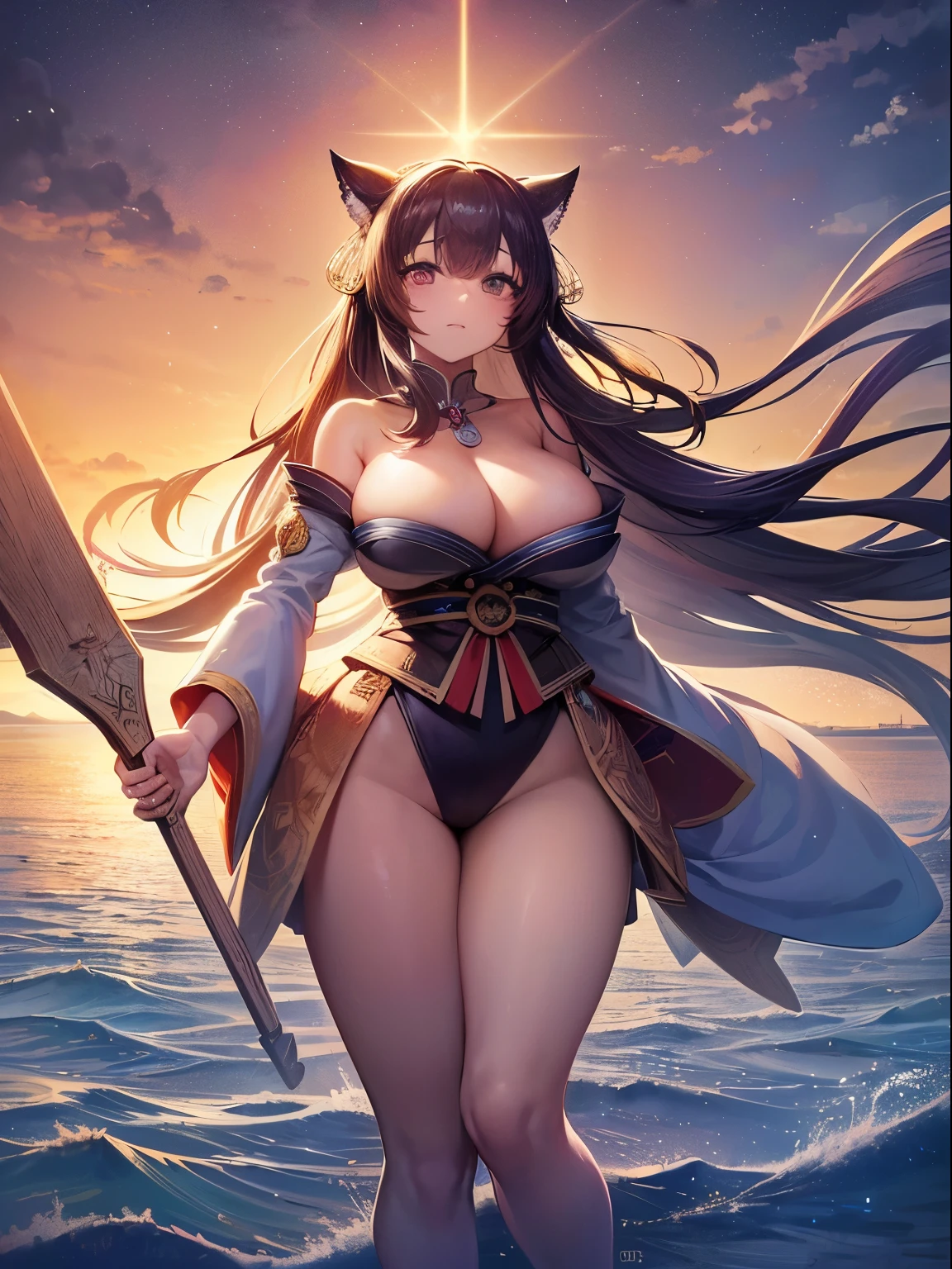 {{{highest quality}}}, {{Super detailed}}, {shape},{{{masterpiece}}}, japanese manga, (I&#39;Iは裸です:1.5), Image illustration,story manga,,huge bust,4k,8k,hyper digital art,Beautiful woman,beautiful sea landscapes,,