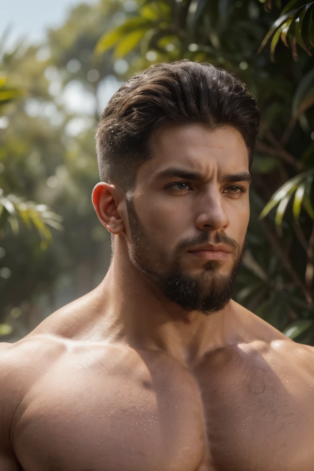(Obra maestra)), ((Mejor calidad:1.2)), high resolution, 8K, (ultra_realista:1.3), (photorealista:1.4), (Plantilla de Instagram, elegante:1.2), (((Zeusculous God with an incredibly huge bodybuilder shape, Zeus tiene un rostro imponente y majestuoso con ojos profundos y penetrantes que parecen ((chispear con electricidad)), una boca ancha y seria, and proportionate ears with well-defined lobes. Posee una nariz recta y prominente, Su cabello es largo ondulado y oscuro con (destellos dorados) fluyendo en mechones sobre sus hombros y espalda, His body is muscular and athletic with an upright posture that denotes confidence and authority., He usually wears long, flowing tunics adorned with (detalles dorados) con colores predominantes de blanco dorado y azul, Las texturas de su vestimenta son suaves y fluidas evocando elegancia y nobleza, being of imposing stature, surpassing in height the other gods and mortals.