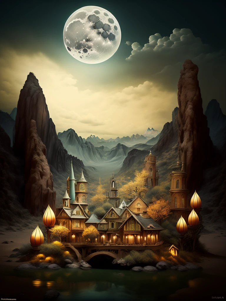 general shot:1.4, (ultra detailed eyes), (((textile shading))), (((Best quality))), (((table))), (((ultra detailed CG))), (surrealism, beautiful woman in full shot:1.5 intricate and beautiful), at night in a desert, moonlight bioluminescent lighting, Ultra High Definition, 8K, Unreal Engine 5, ultra-sharp focus, intricate, ominous artwork masterpiece, golden ratio , highly detailed, vibrant, nighttime with a huge moon, candles on the ground, production film character rendering, ultra high quality model, 32k