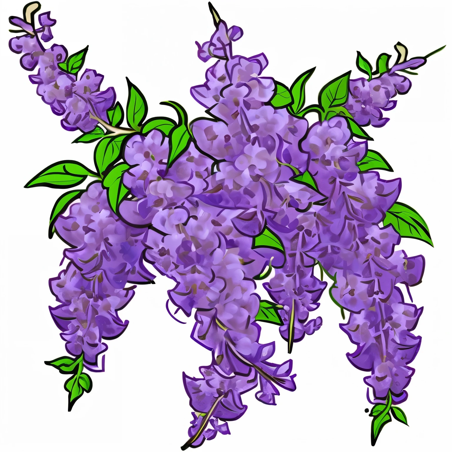 cartoon painting esports team icon wisteria flower