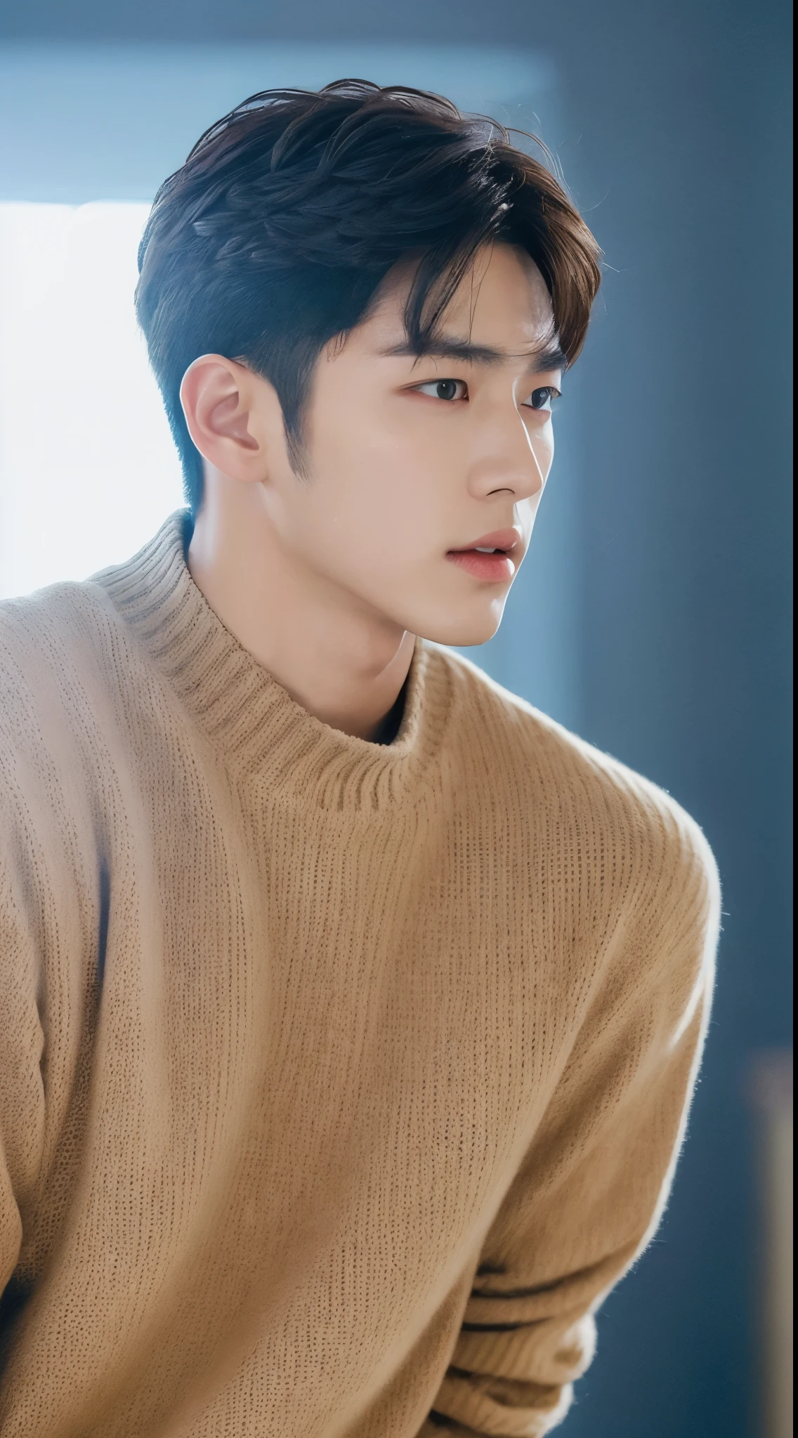 frontal face, （Super cool S-class guy）、　Korean boys at 20 years old、ＳYoung handsome man、　Full body photo、　（Highly detailed photos of CG Unity 8K）、　（A highly detailedＳHandsome man in class）、　（Photo Real）、　　（（top-quality））、　ultra-detaillert、　（​masterpiece）、　An ultra-high picture quality、　Shorthair、　Bright photo、　Handsome like a model、　Handsome like an idol、　,((forward-facing:1.5)), Broun hair, K-pop, white background, ((super photo realistic:1.5)), muscularity, masculine,