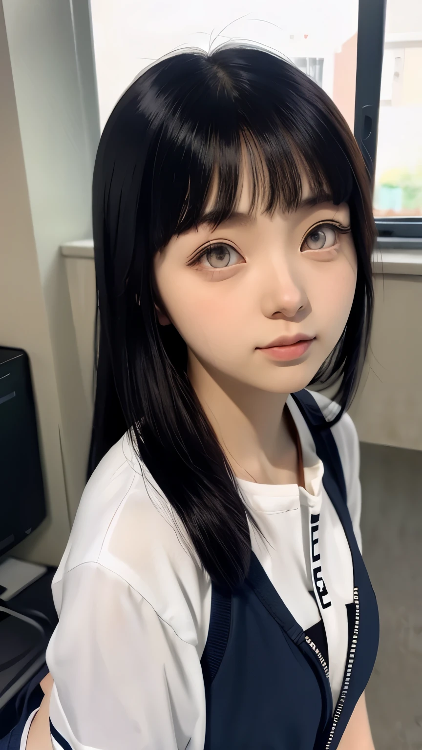 There was a young girl holding her phone to her ear, sui ishida with black hair, chiho, Chiho ashima, Yoshitomo Nara, harumi, jaeyeon nam, sui ishida, Aoi Ogata, Kiyoko Suzuki, shiori teshirogi, park jimin