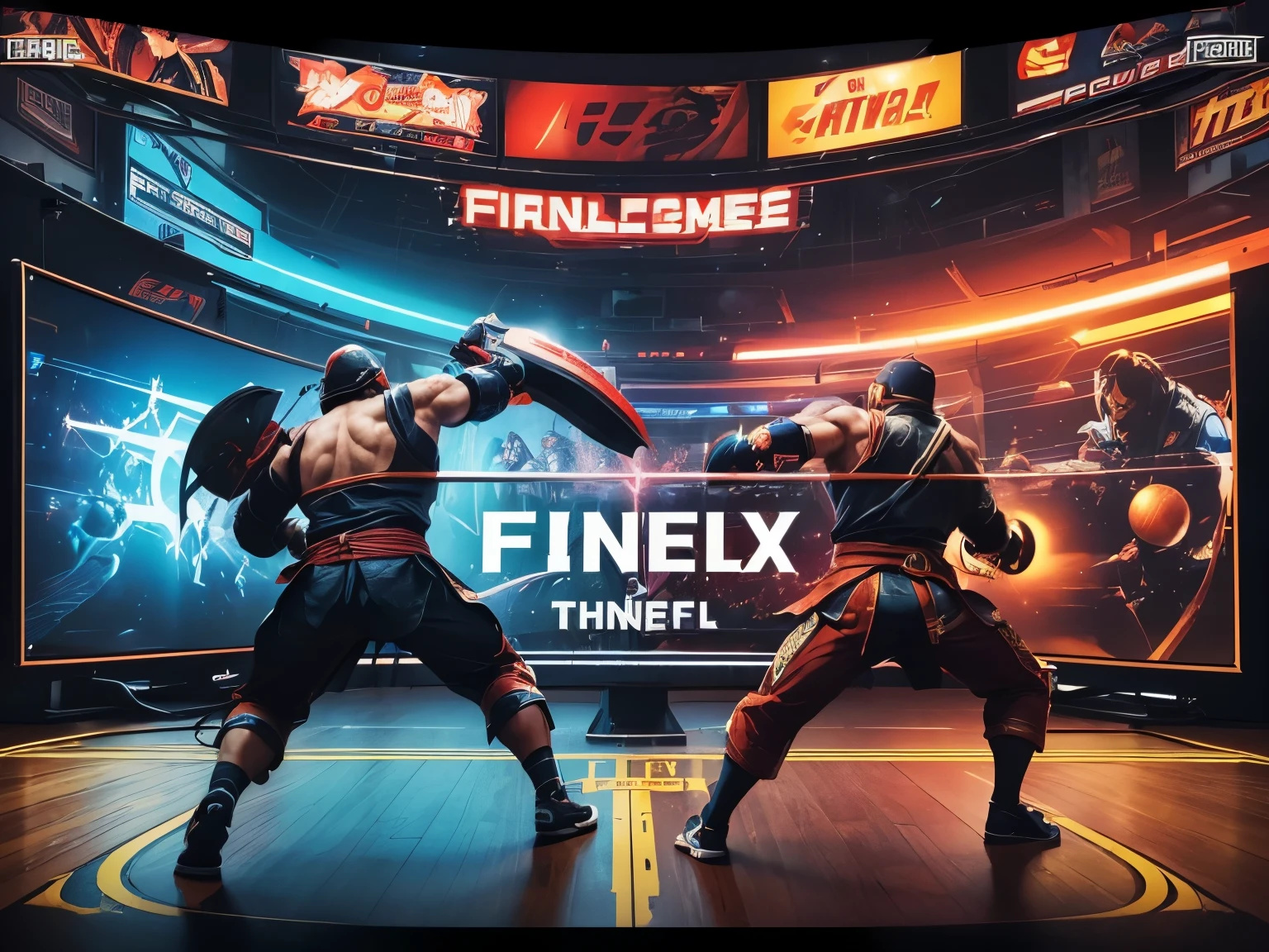 main menu, fighting game, style, layout, title, options, hud, ui.
