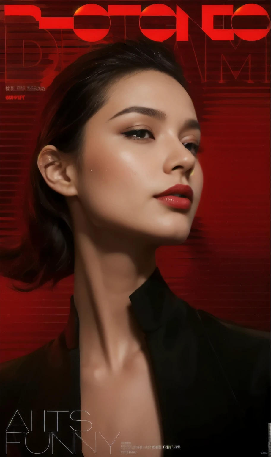 a woman with a black jacket and red lipstick on a magazine cover, glossy digital painting, stunning digital illustration, by Andrei Kolkoutine, by Aleksander Kotsis, sultry digital painting, smooth. digital painting, by Fyodor Rokotov, in style of digital illustration, inspired by Darek Zabrocki, by Pedro Pedraja
