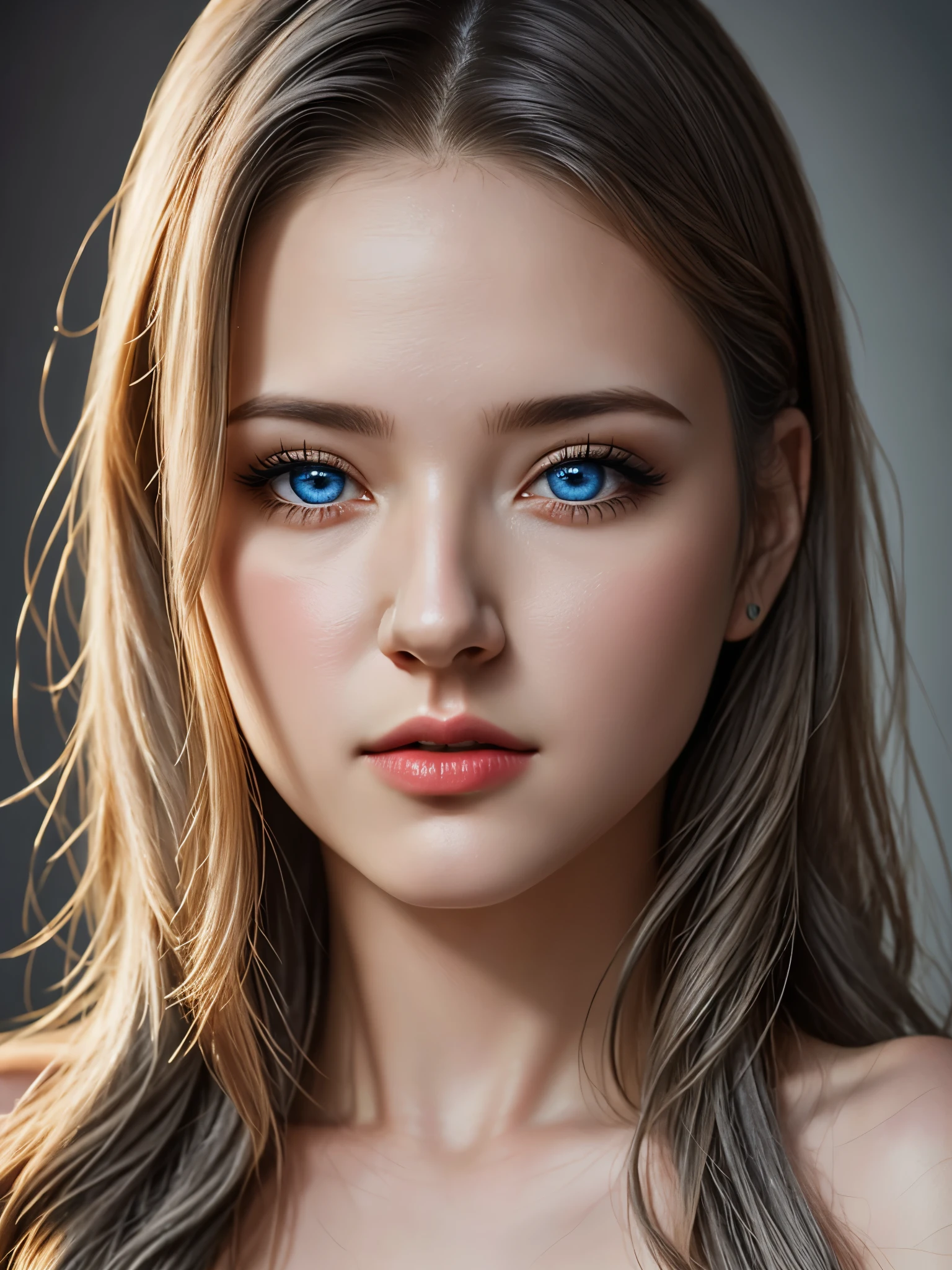 detailed lips, long wavy hair, serpents for hair, fierce expression, pale complexion, mesmerizing gaze, vibrant colors, soft lighting, (hyperrealistic), (illustration), (high resolution), (8K), (extremely detailed), (best illustration), (beautiful detailed eyes), (best quality), (ultra-detailed), (masterpiece), (wallpaper), (photorealistic), (natural light), (detailed realistic beautiful face), (high detailed realistic skin texture), (solo:1.51), (1 girl:1.52), (high detailed realistic hair), (ashgrey hair:1.35), (heterochromic eyes), (detailed eyes), (beautiful eyes:1.37), (sparkling eyes), (realistic huge breasts:1.5), (slender abs), (dynamic pose), (closed tiny mouth:1.3), (concentrated expression), (upon body from head to thigh:1.55), (looking at viewer), (double eyelids)