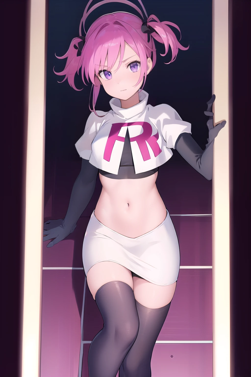 master part, high, high quality, detailed face, detailed body rendering, full body 1girl, solo, nude, Sakura Haruno, green eyes, pink hair, large breasts, lipstick, nude shoulders, Standing, Blushes, smile, sexy pose, space, moon and stars, nebula, galaxy, looking at the camera