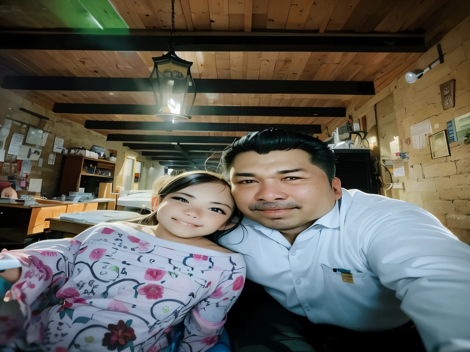 There is a man and a woman who are posing for a photo., 8k selfie photography, jose miguel roman frances, Foto, tomada con sony alpha 9, Foto realista, imagen de muy muy baja calidad, eloy morales, zigor samaniego, retrato 8 k, imagen de perfil, with a , 1614572159