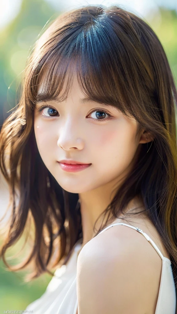 (RAW photo, highest quality)(8k, highest quality, masterpiece: 1.2), Super detailed, super resolution, (realistic, realistic photo: 1.37), portrait, High resolution RAW color photos, professional photos, Beautiful in high resolution, very delicate and beautiful, 8k image wallpaper, amazing details, huge file size, high detailed beautiful girl, Super detailed face, very fine eyes, Very fine skin, very small nose, highly detailed mouth, perfect anatomy, simple background, 1 girl, (20:1.2), 20 generations, pretty girl, bangs, shocked, wonderful, dress, realistic body, glowing skin, wavy black hair, baby face, lively face, delicate eyes, source order, look at me, ((positive)), (Fair skin), waist shot, bangs, round face, smile, close up of face, very delicate and beautiful, finely, masterpiece,