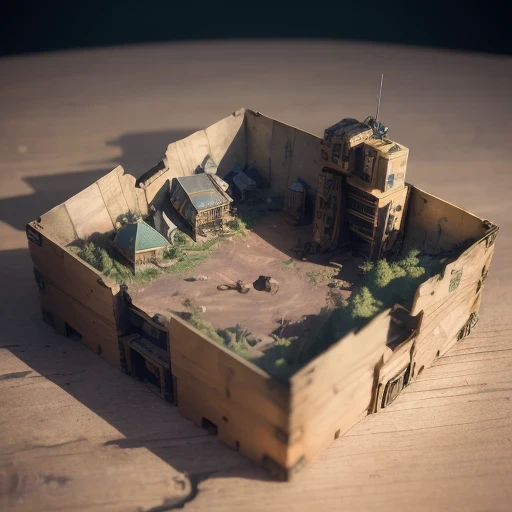 6598年Mars realistic model, (split ends, original photo, best quality, masterpiece:1.4),Steampunk Cyberpunk 6820 City,(CyberpunkMars light:1.3), Mars (related to land),(in a small nature box:1.3),Isometric, small nature, landscape on foundation,landscape,