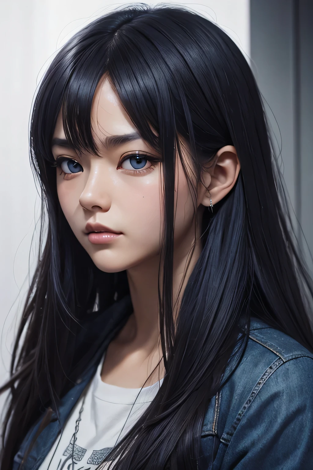 snthwve style, Closeup face portrait of nvinkpunk (((SK people))), soft soft skin, dreamy big eyes, beautiful, complex colored hair, Symmetry, anime wide eyes, soft lighting, detailed face, by makoto shinkai, Stanley Artmanure Lau, A wolf, ross draw, concept art, digital painting, looking at the camera